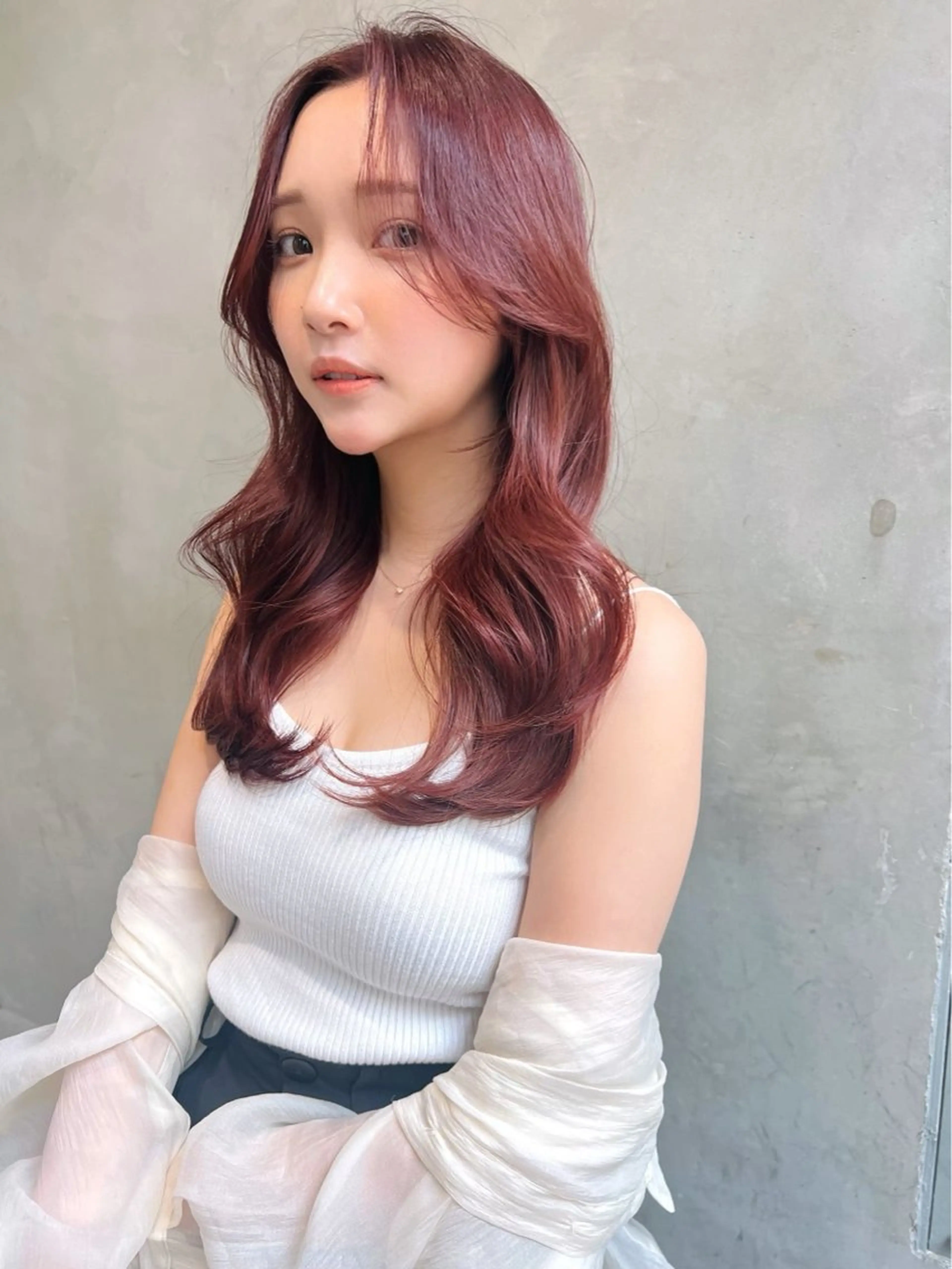 セミロング カラー 艶髪／韓国ヘア🎀 Kanon︎︎⁺.のヘアスタイル