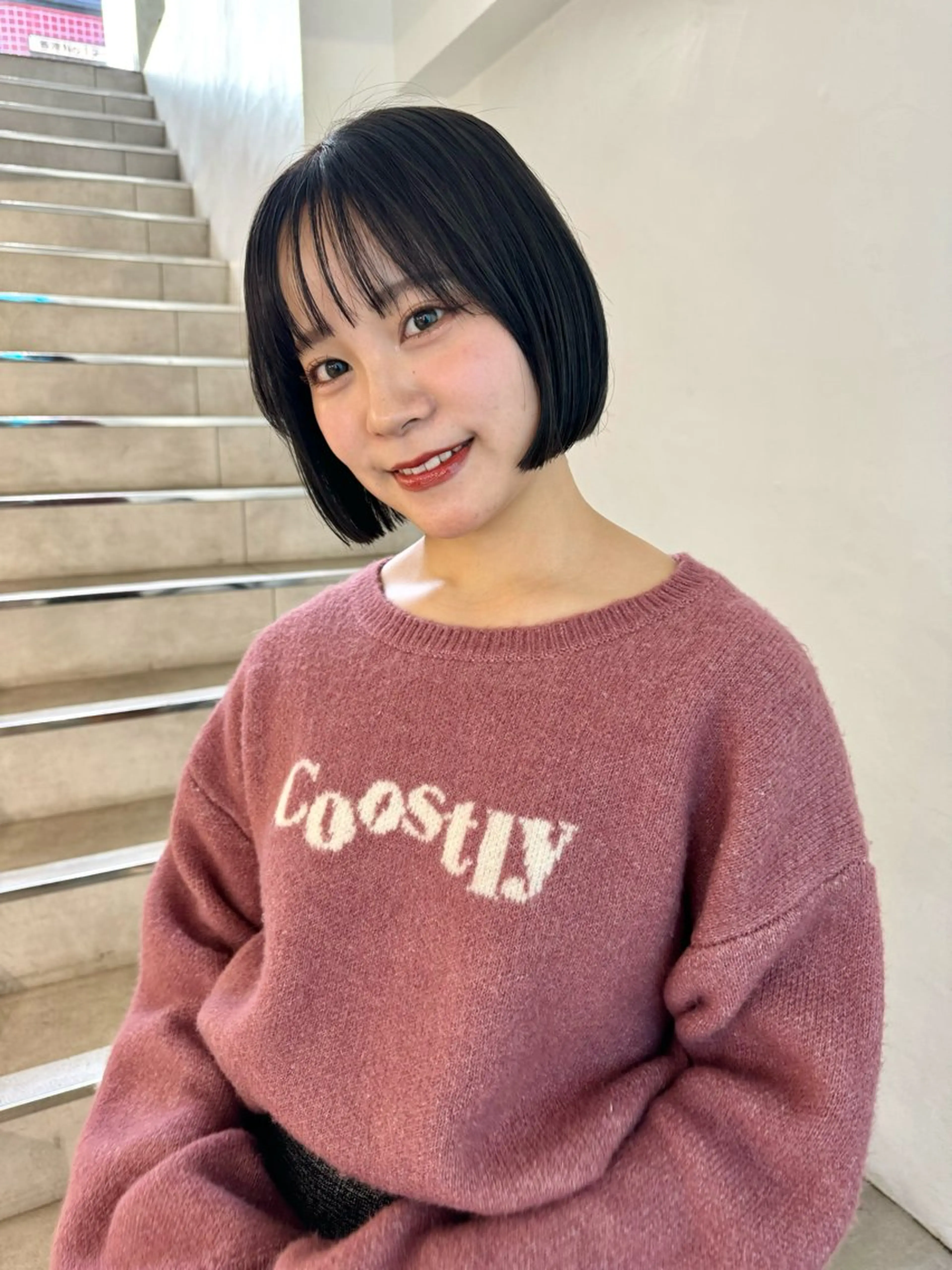 ショート カラー 顔周りカット/透明感 カラー✂️MEIのヘアスタイル