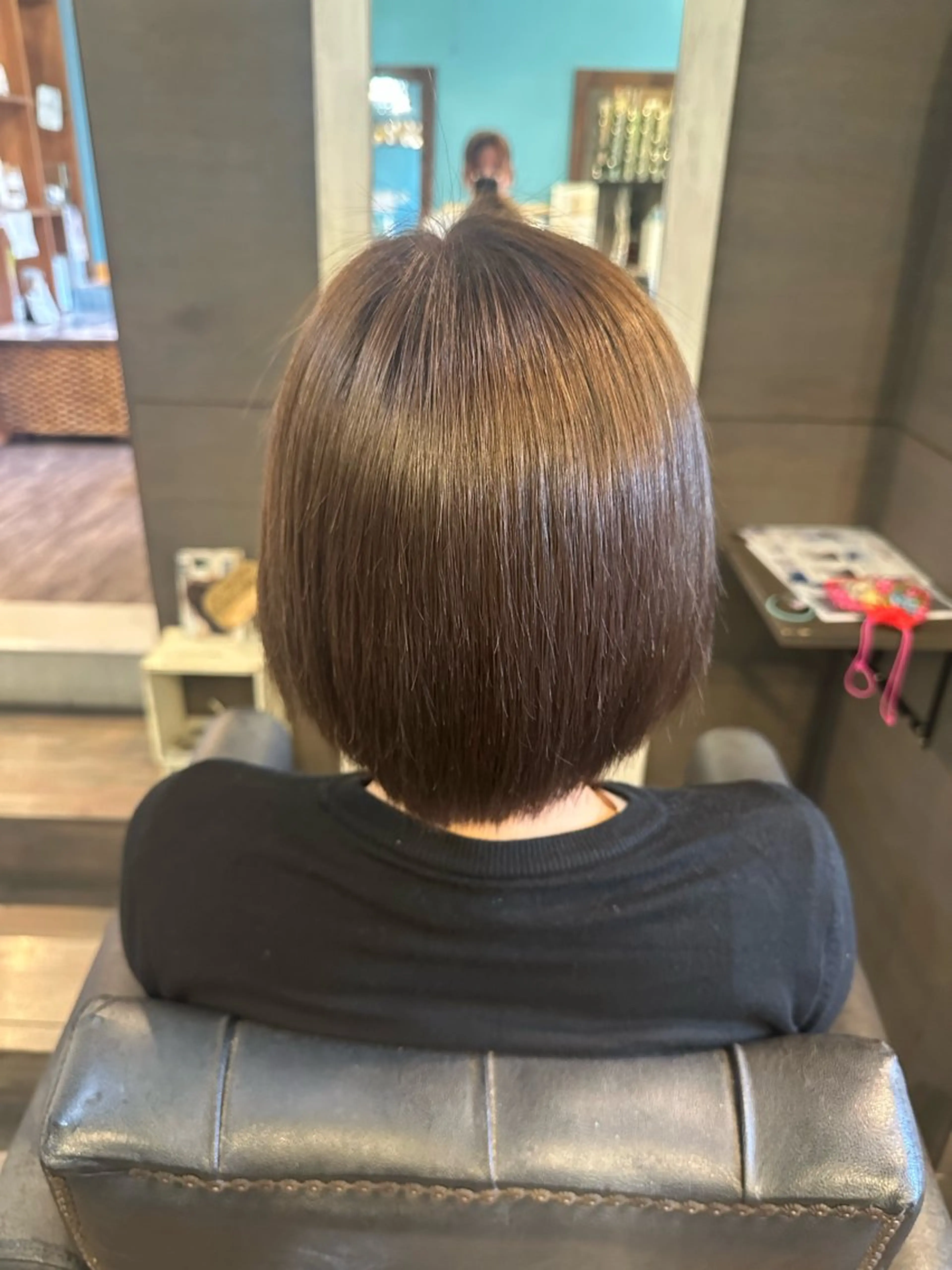 ショート カラー 縮毛矯正 縮毛矯正 安達 望のヘアスタイル