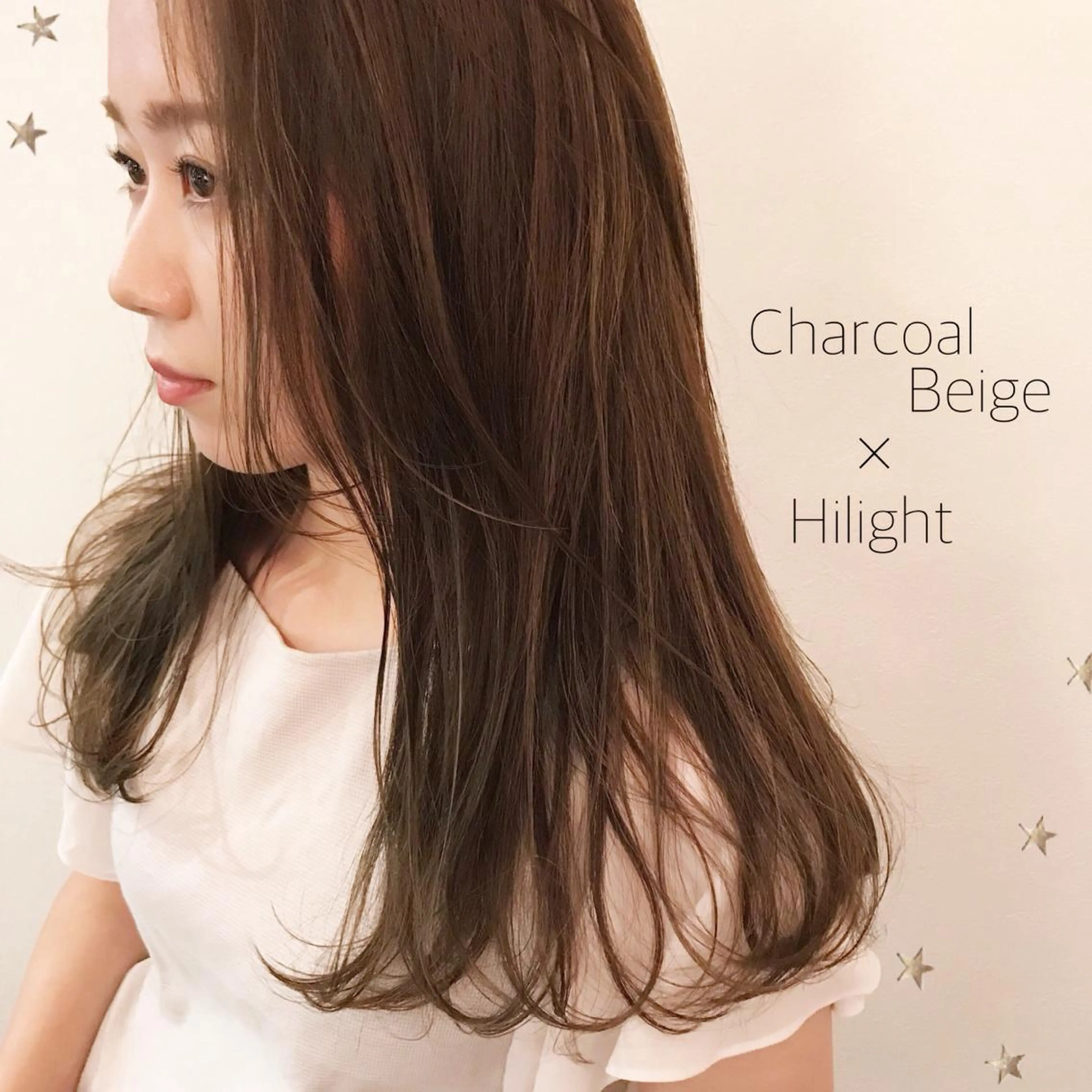 セミロング カラー 市川 千夏のヘアスタイル