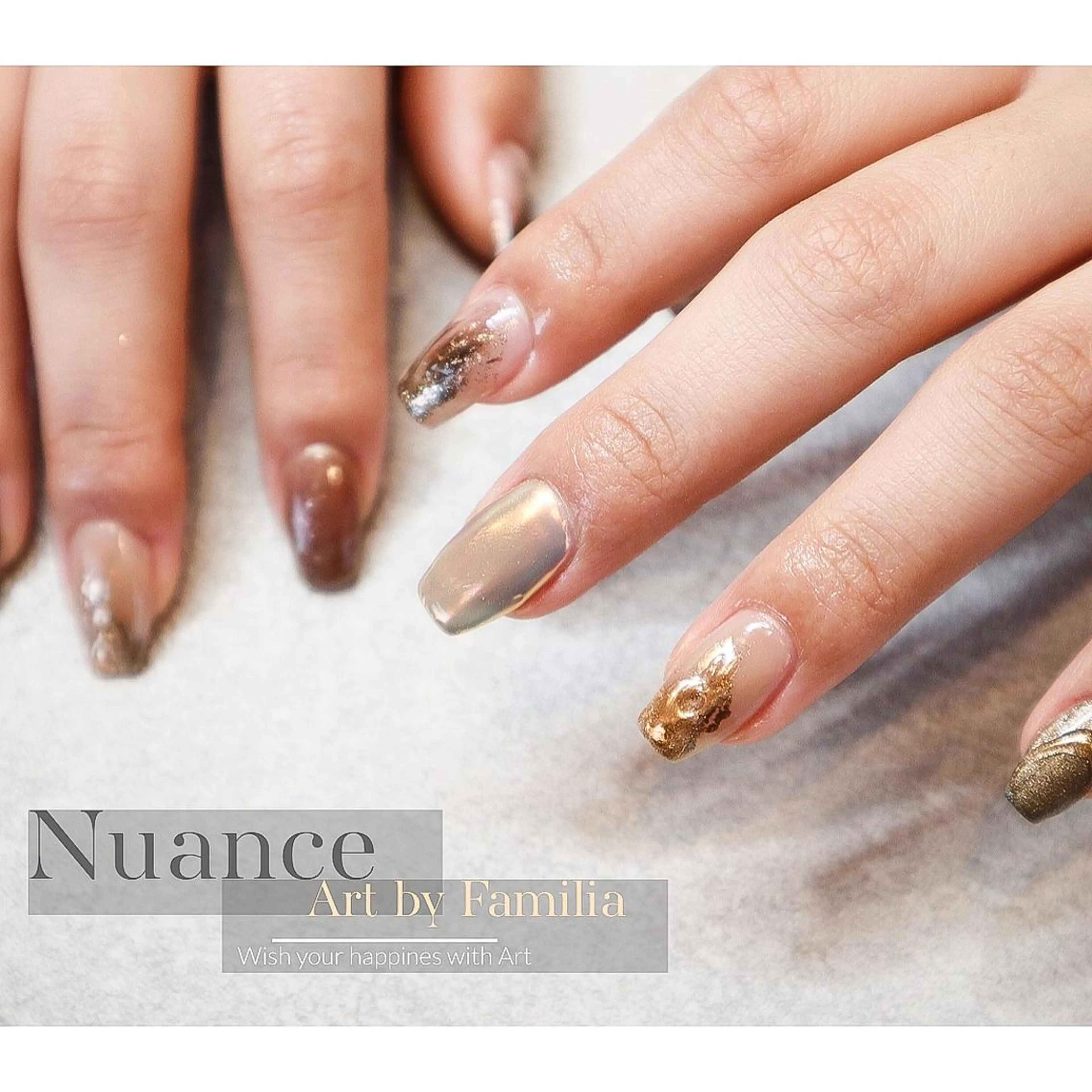 ネイル 長さ出し ハンドネイル 小河 仁美のネイルデザイン