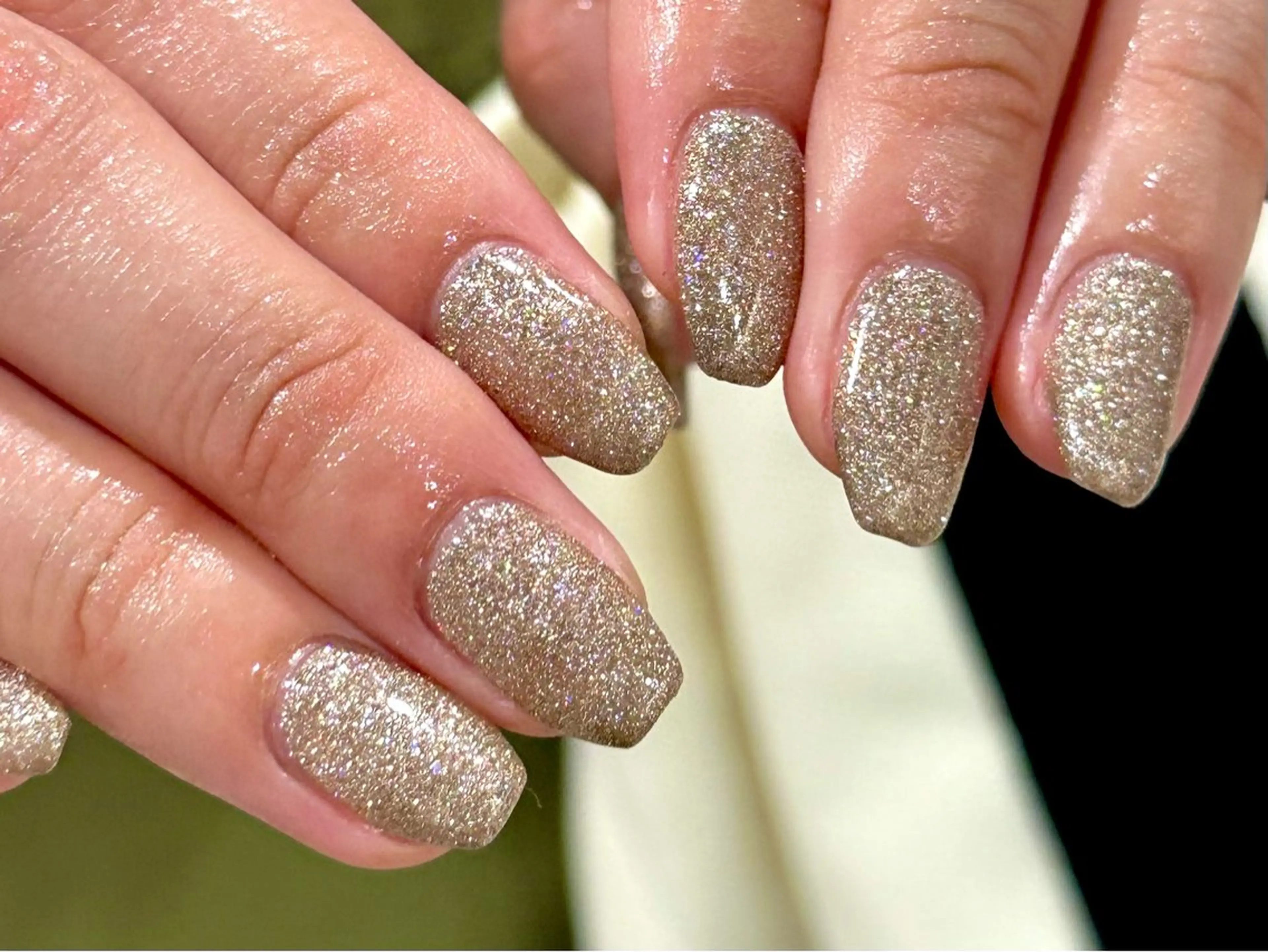 ネイル ラメ(グリッター) ワンカラーネイル ハンドネイル kano🫧 指名No.1💫のネイルデザイン