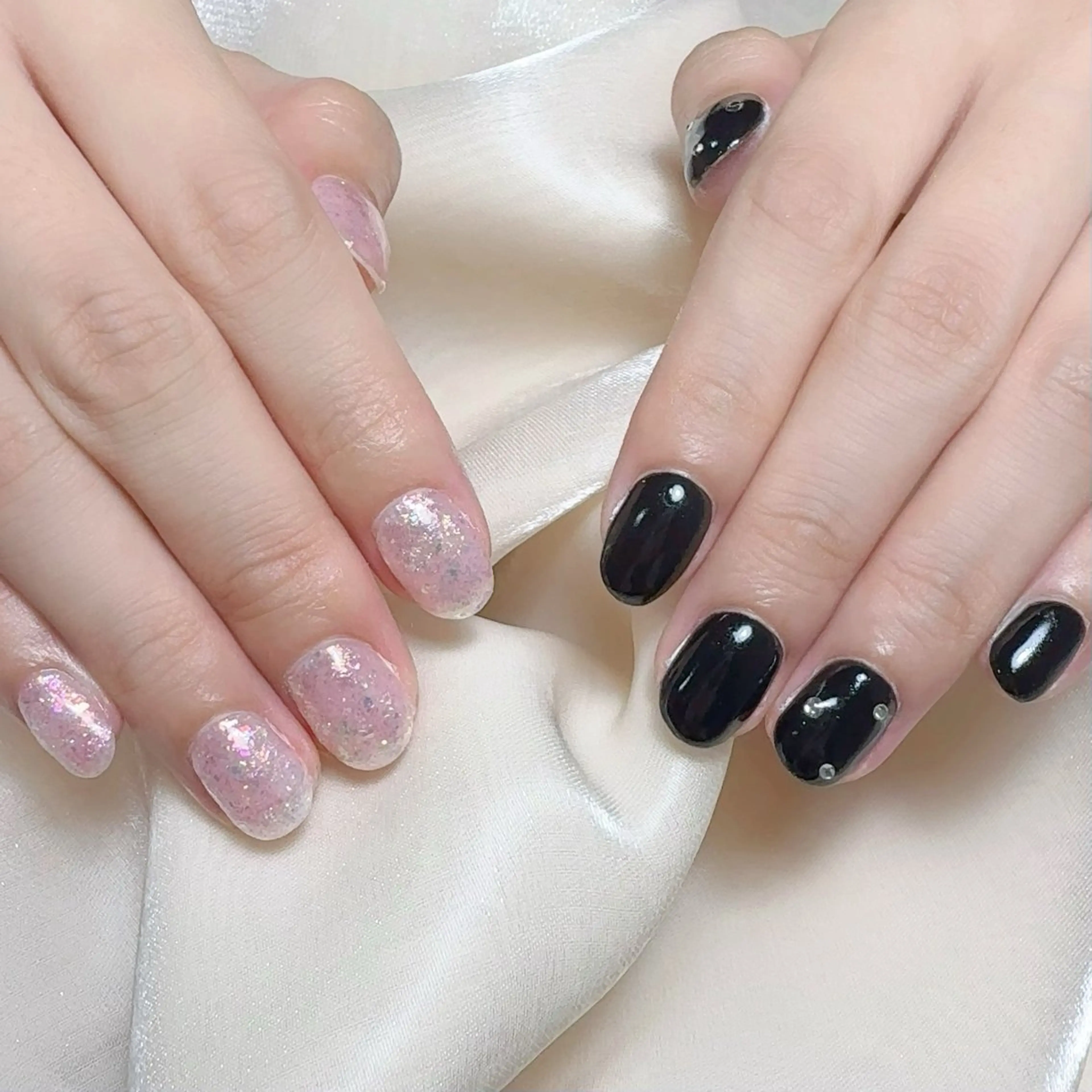 メンズ ネイル メンズ韓国風 アートネイル オーロラネイル ガーリー キラキラネイル ハンドネイル Nail salon 木にいるのネイルデザイン