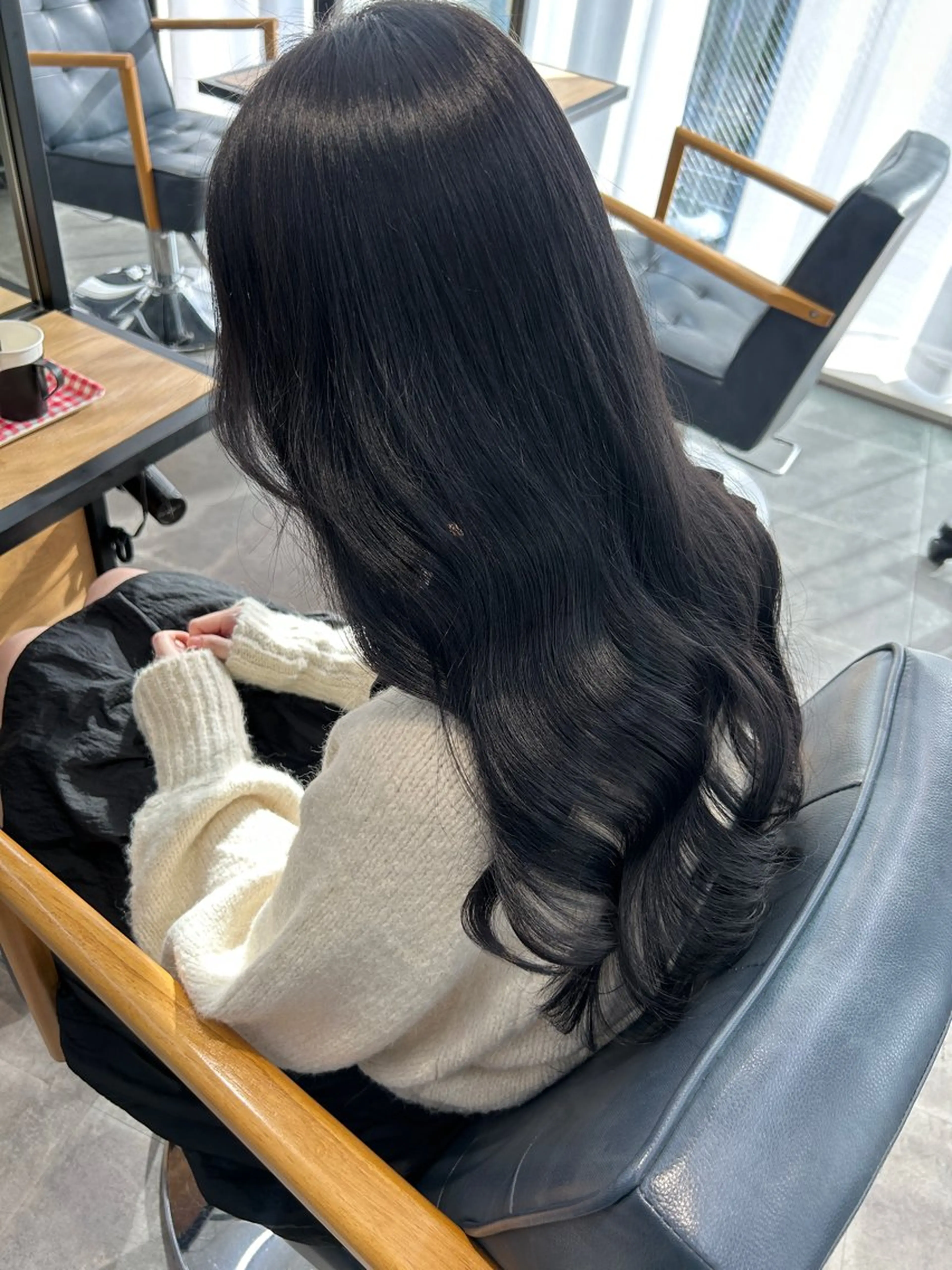 ロング カラー カット ヘアカラー トリートメント newi梅田🫧韓国 ヘア🫧sakiのヘアスタイル