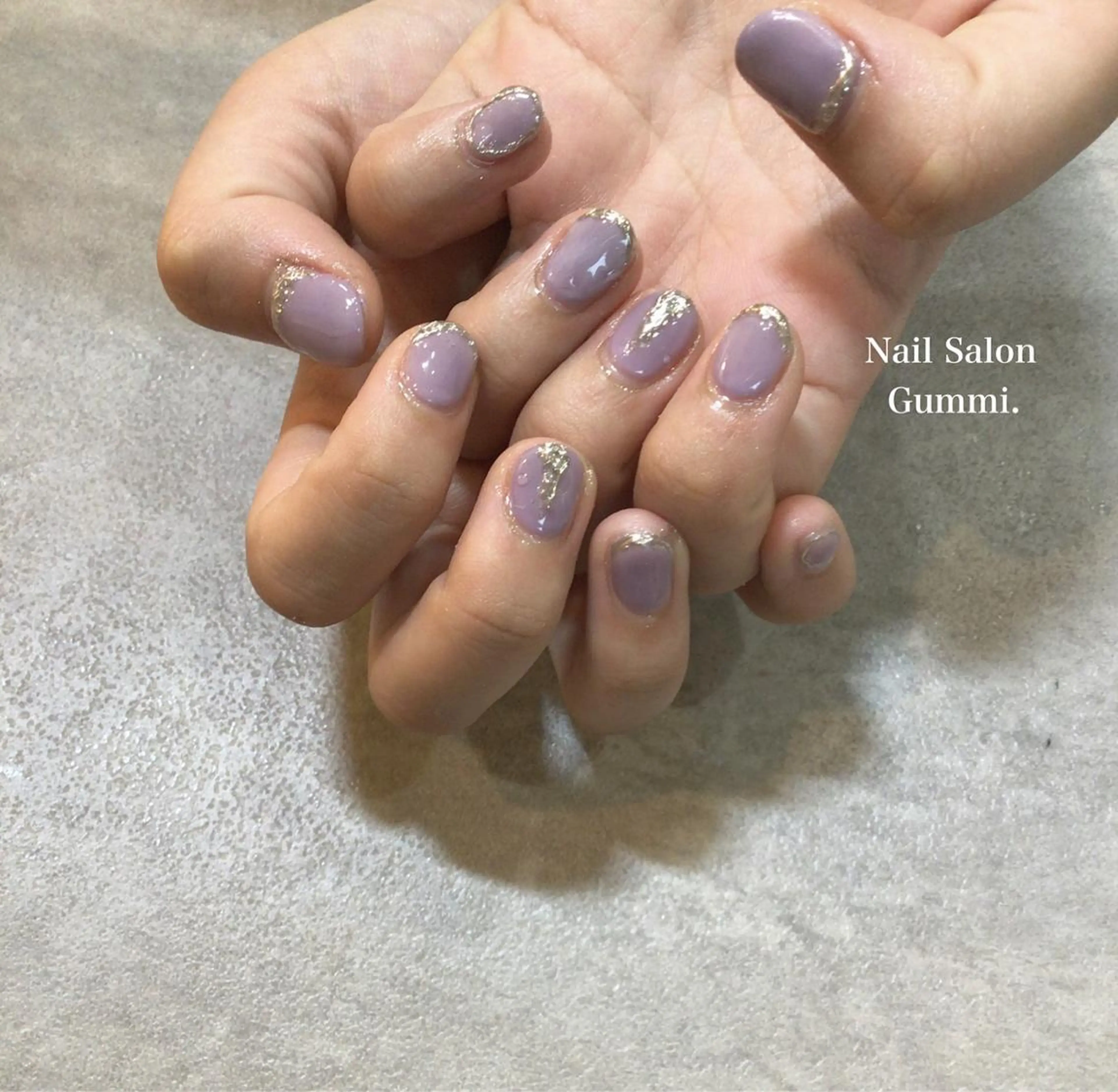 ネイル パープル シルバー Nail Salon Gummi.のネイルデザイン
