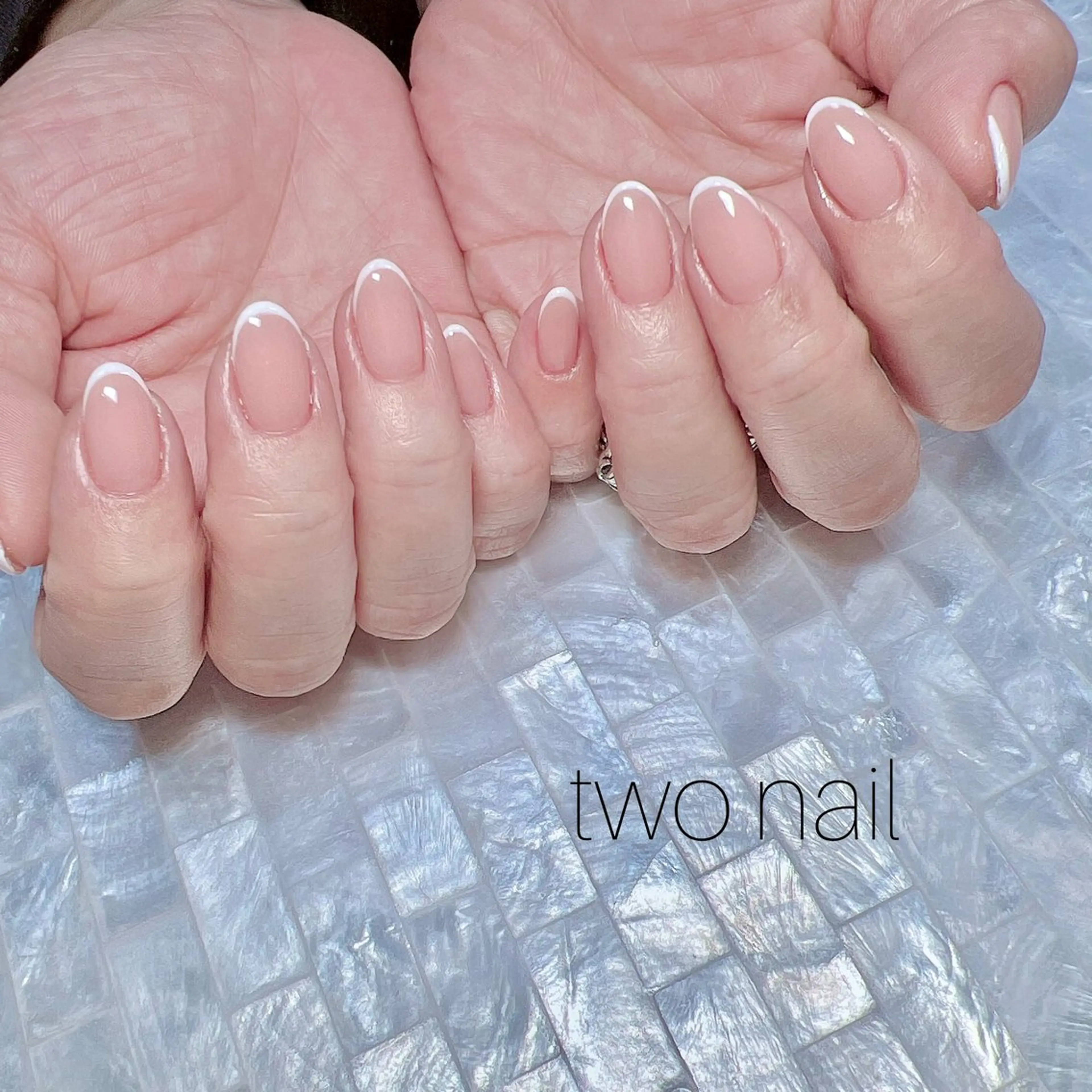 ネイル アートネイル ネイルチップ ホワイト ハンドネイル two nailのネイルデザイン