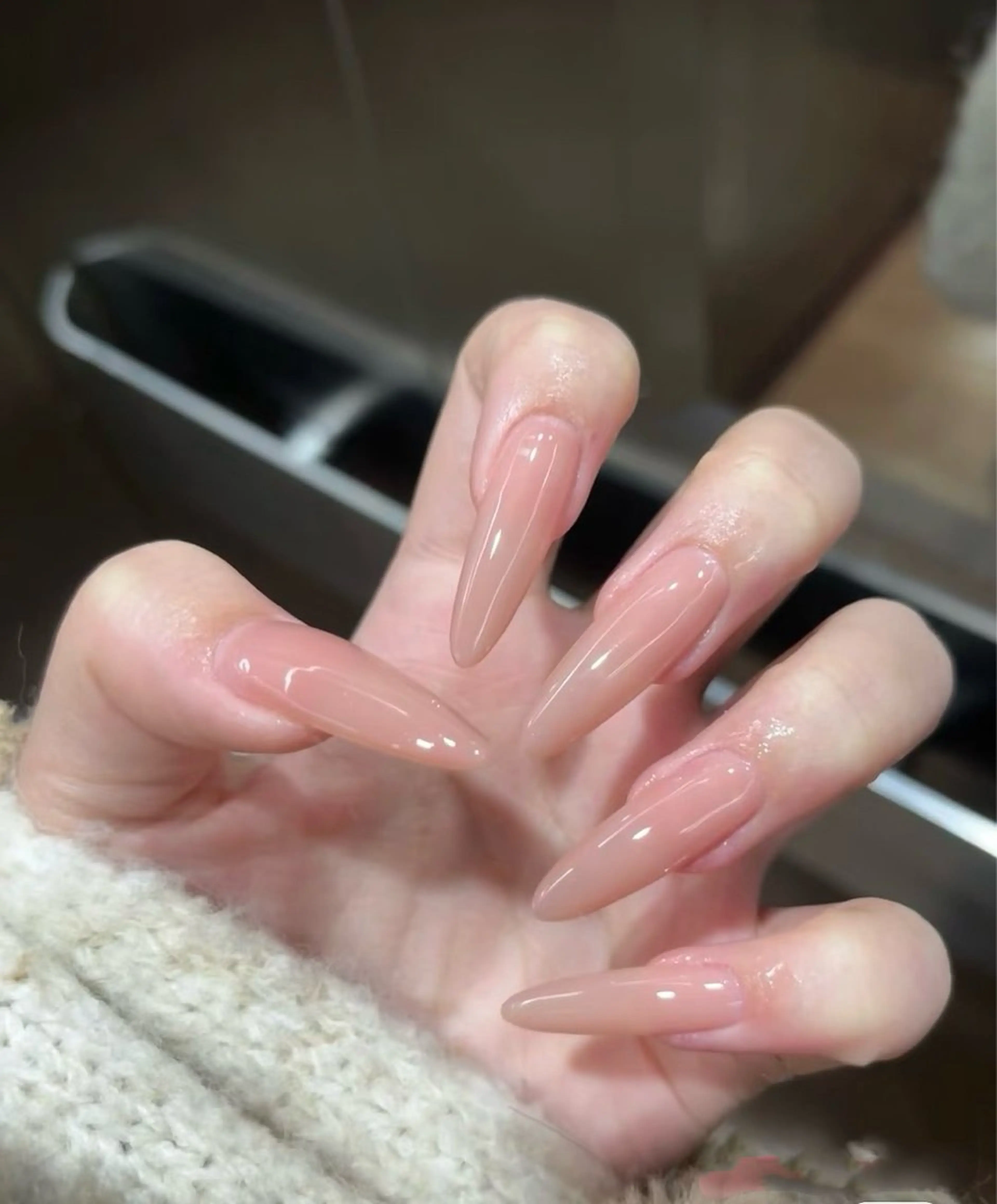 【チップ長さ出し】🌻ワンカラ/ラメグラ💅の写真