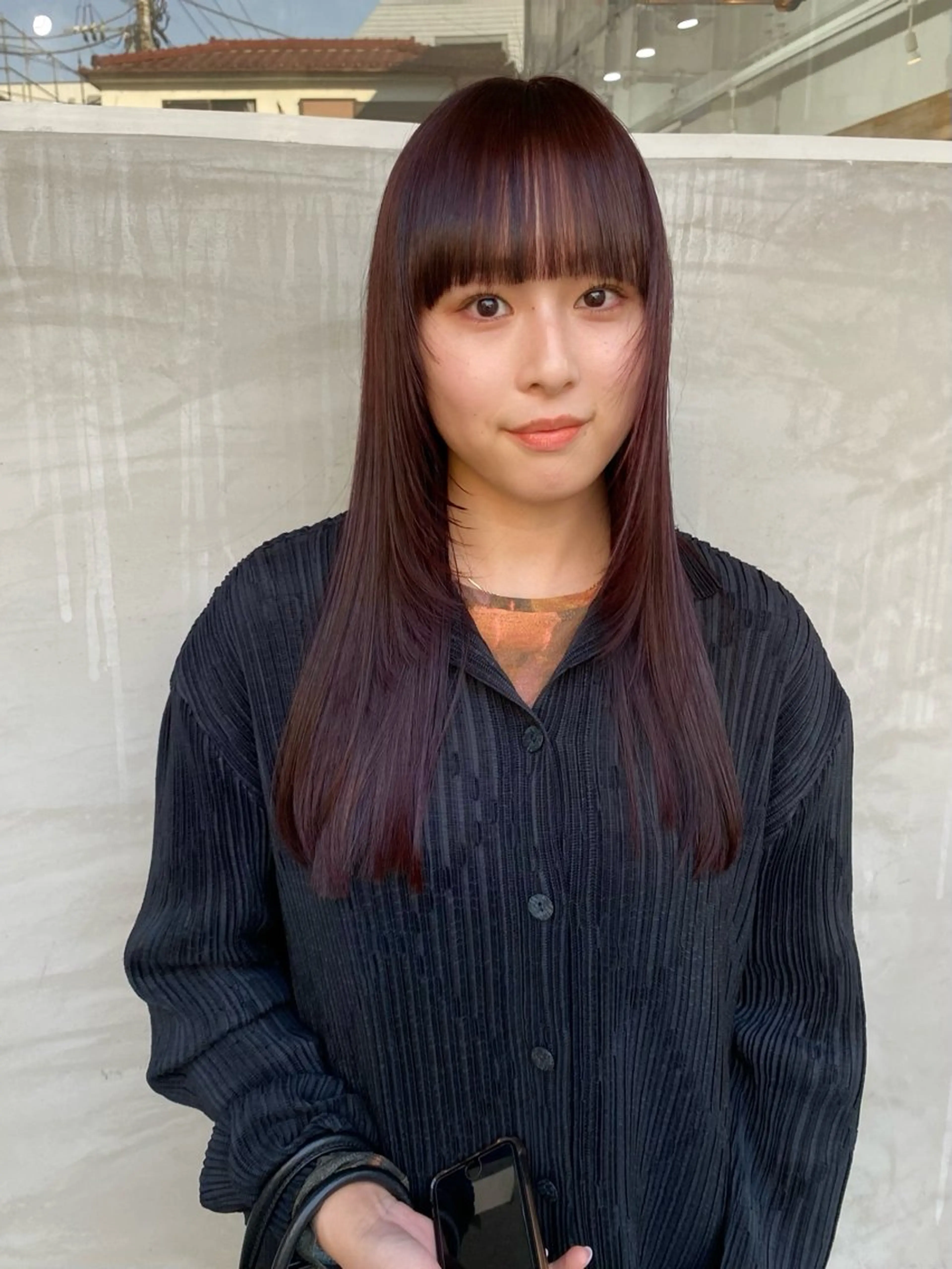 セミロング カラー 森貴裕/ベージュ/ パーマ/オリーブのヘアスタイル