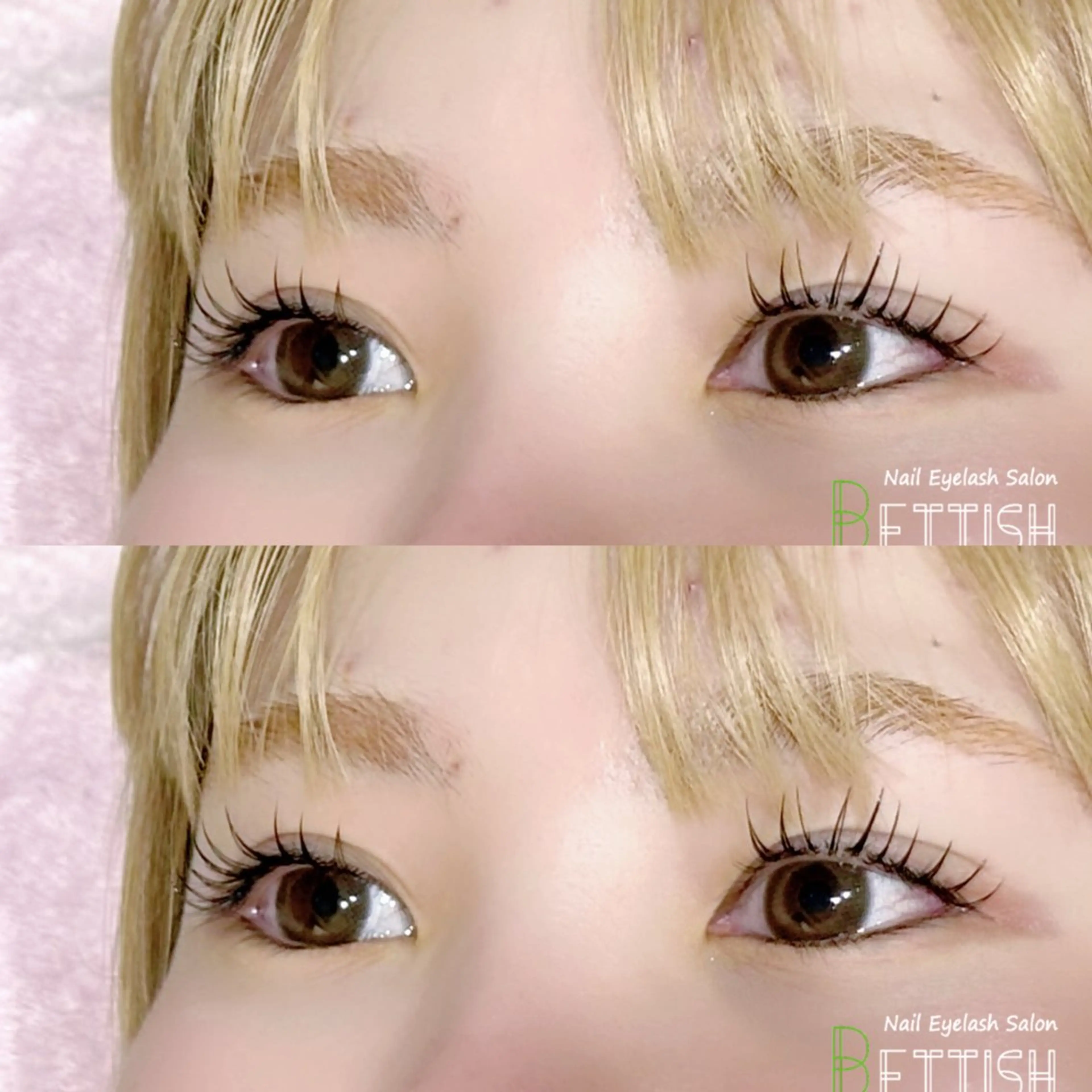マツエク・マツパ フラットラッシュ BETTISH🩵 SERIのマツエク・マツパデザイン