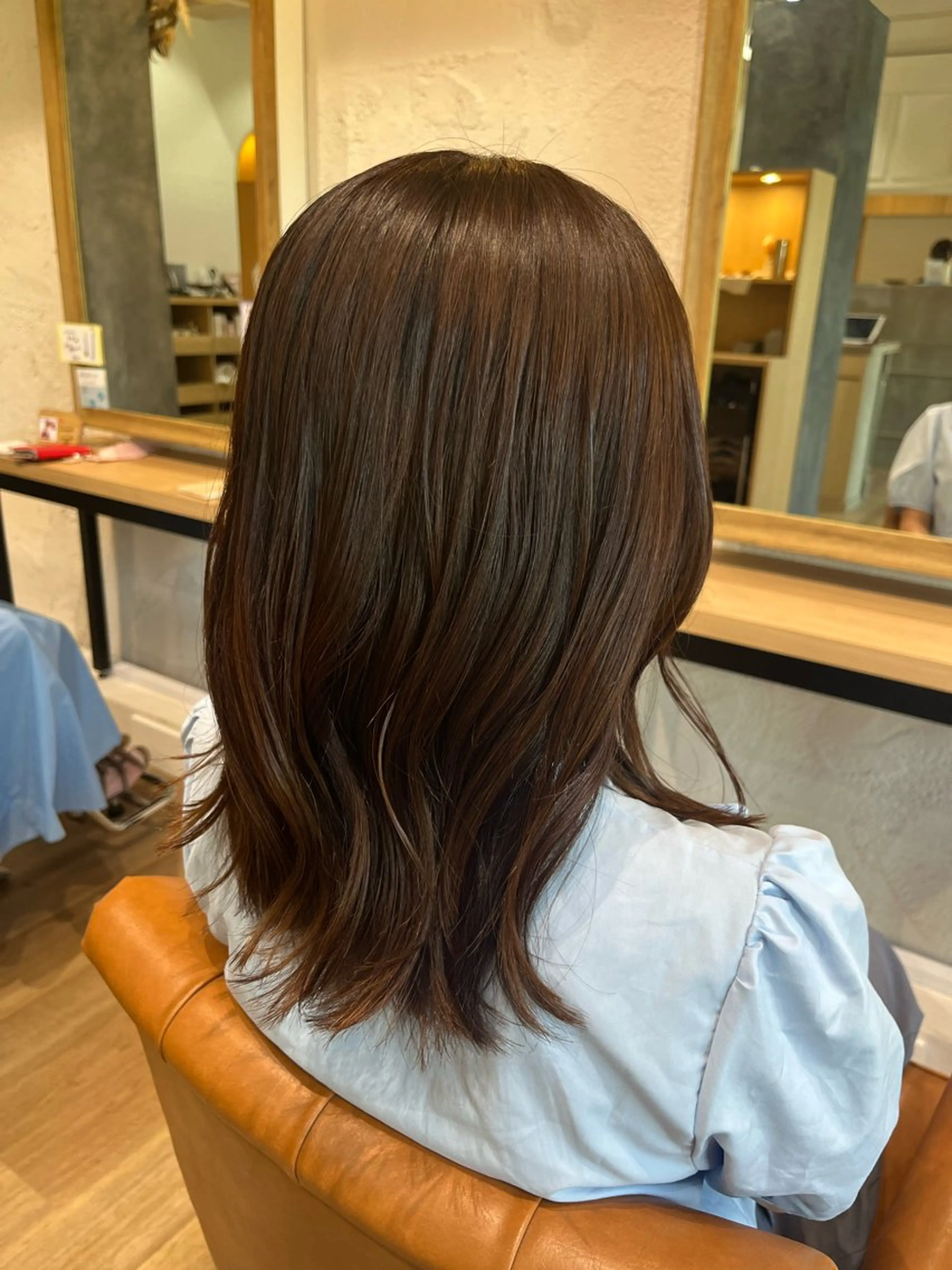 カラー ブラウンカラー ナチュラルブラウン bisou hair Kayanoのヘアスタイル