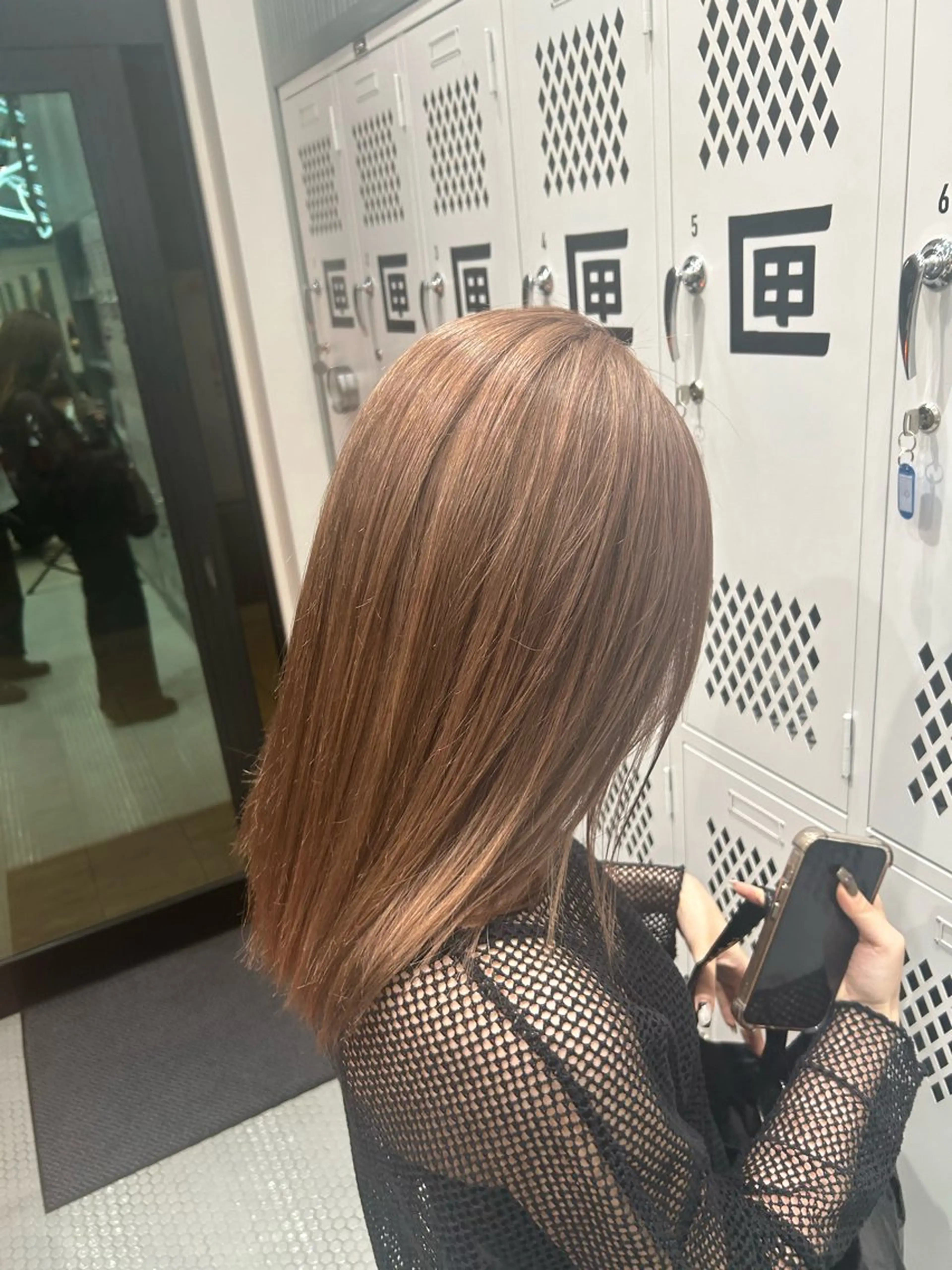 ミディアム カラー ブリーチ メンズパーマ特化 園田　楓莉のヘアスタイル