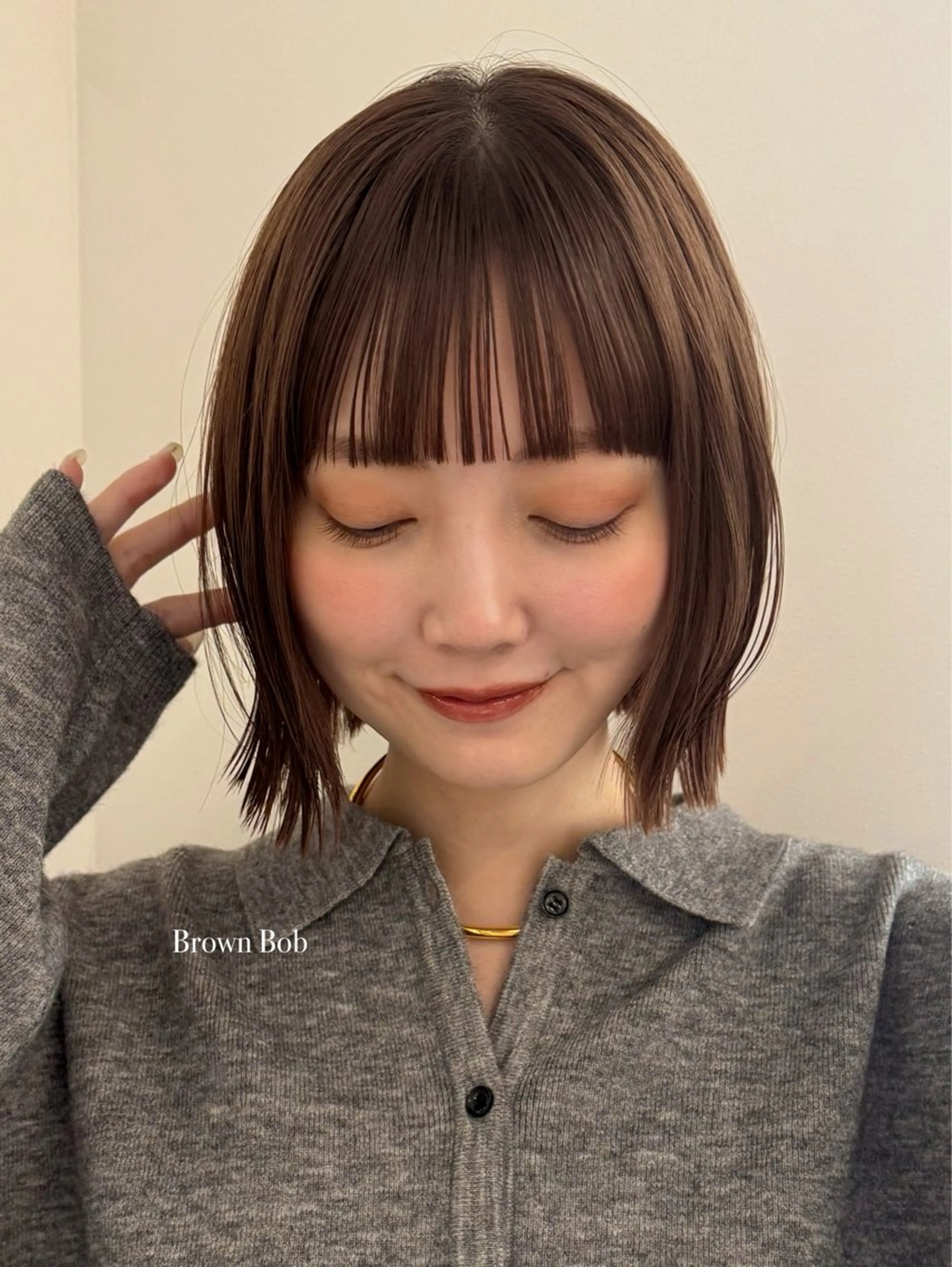 ショート カット ヘアカラー おしゃれボブ/暖色 カラー🧶いろはのヘアスタイル