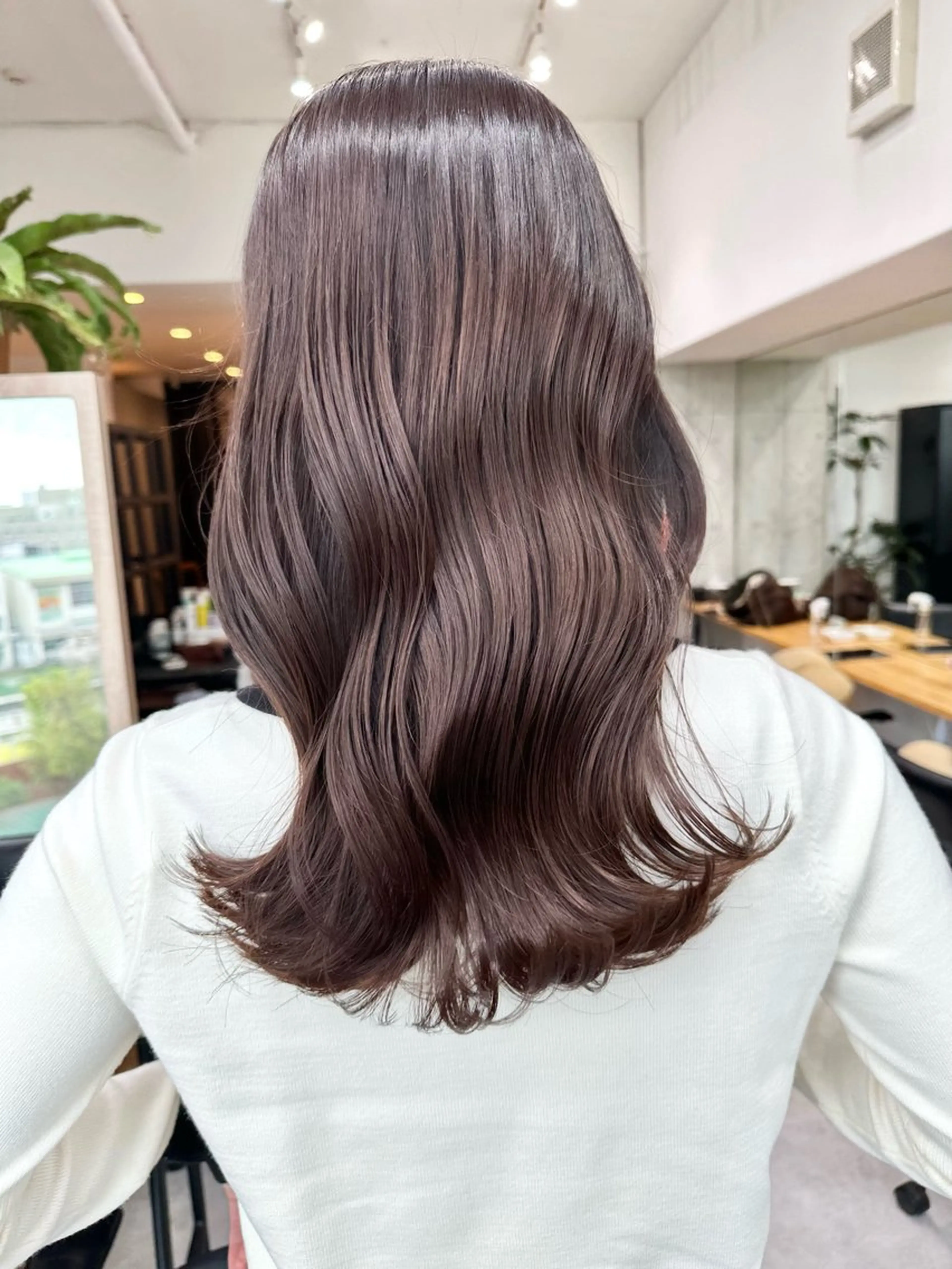 セミロング カット ヘアカラー トリートメント ✨透明感カラー/縮毛 恵比寿HAYATO✨のヘアスタイル