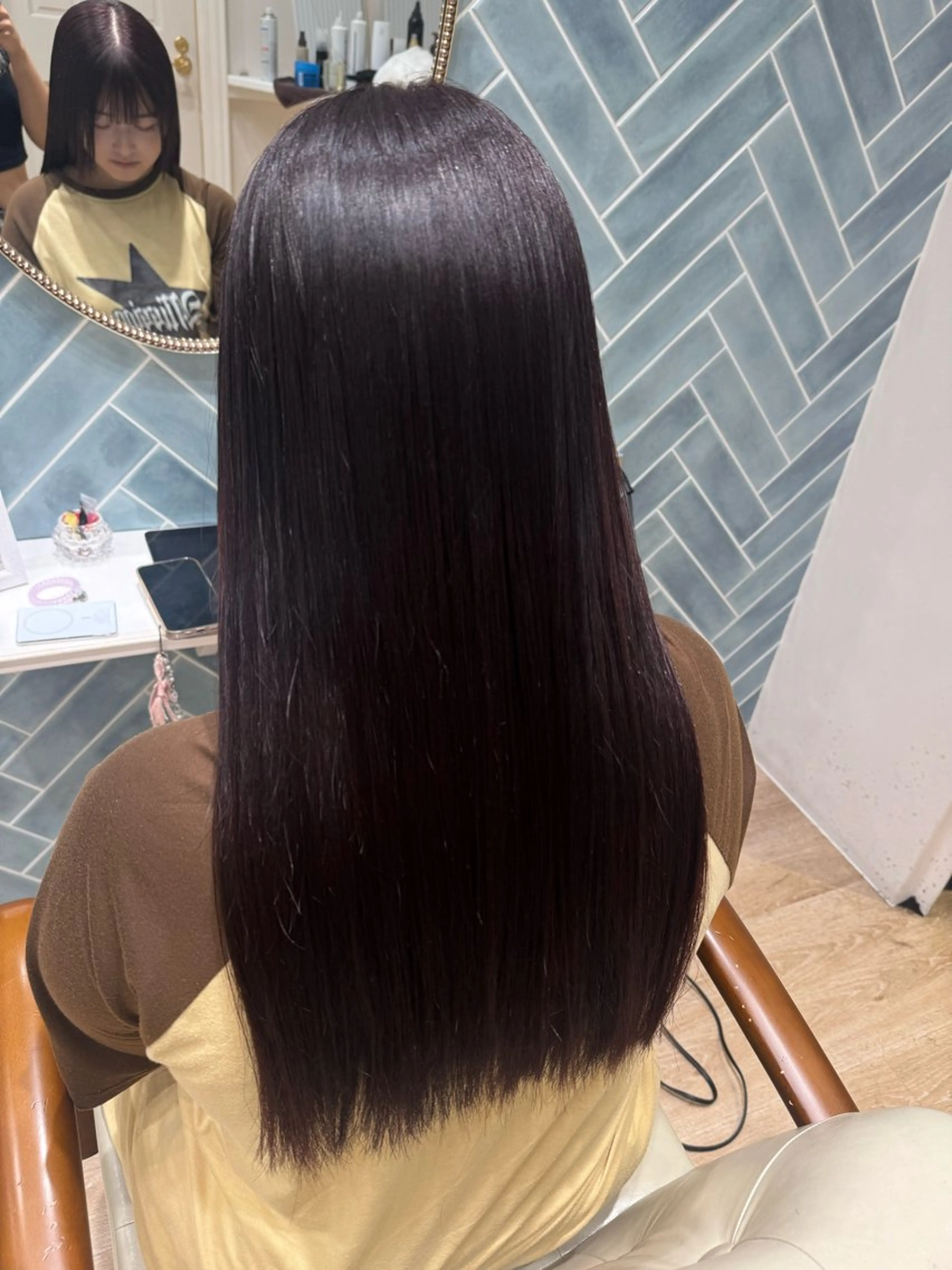 ロング カラー ヘアカラー トリートメント 河添 麗菜のヘアスタイル