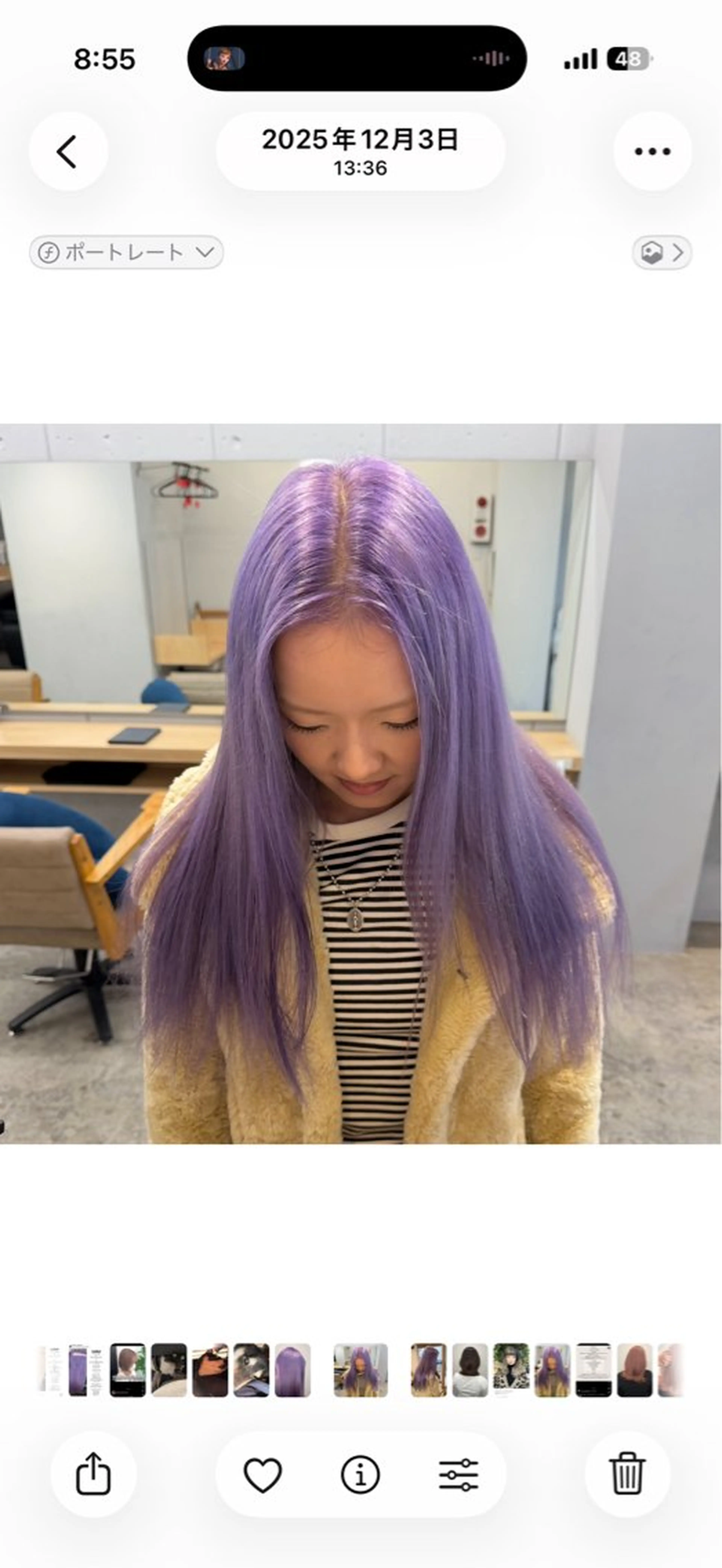 ロング パープルカラー Libero／ HARUKA【柏】のヘアスタイル