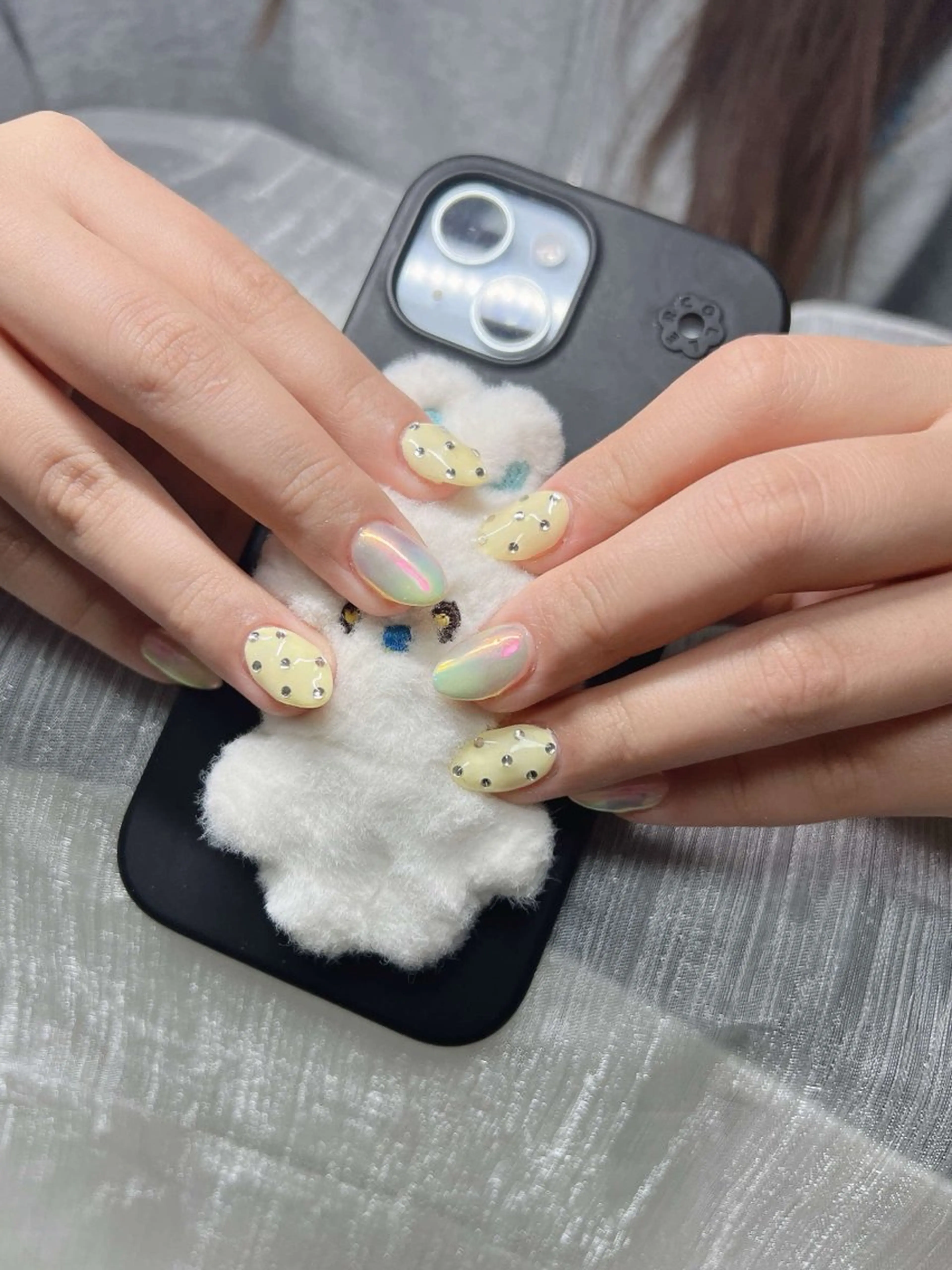 ネイル オーロラネイル チークネイル 長さ出し フットネイル フレンチネイル Lee Nails チップ長さだし専門店のネイルデザイン