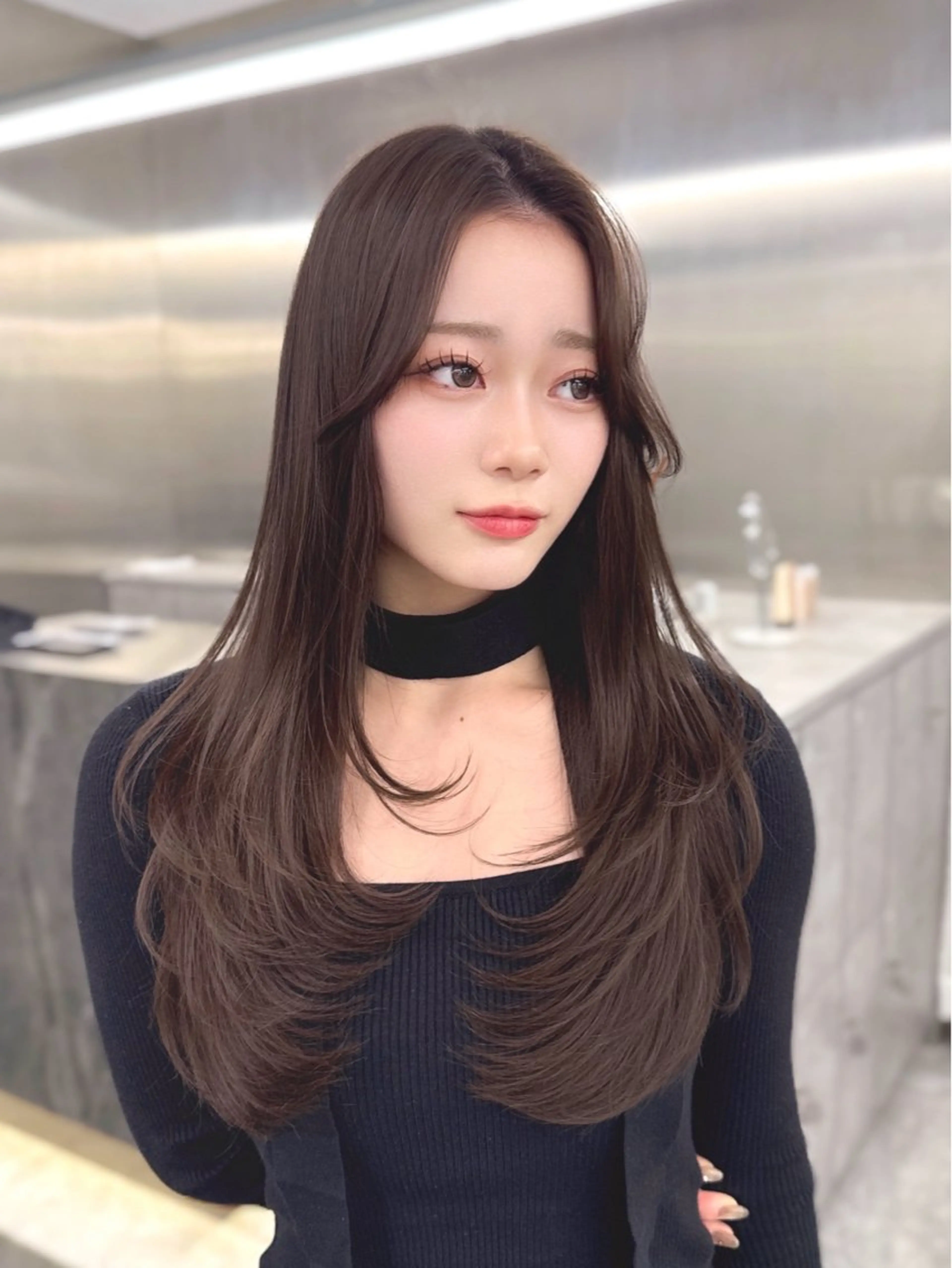 ロング カラー ヘアアレンジ 韓国風ヘア レイヤーカット レイヤー/韓国風ヘア /倉又大知のヘアスタイル