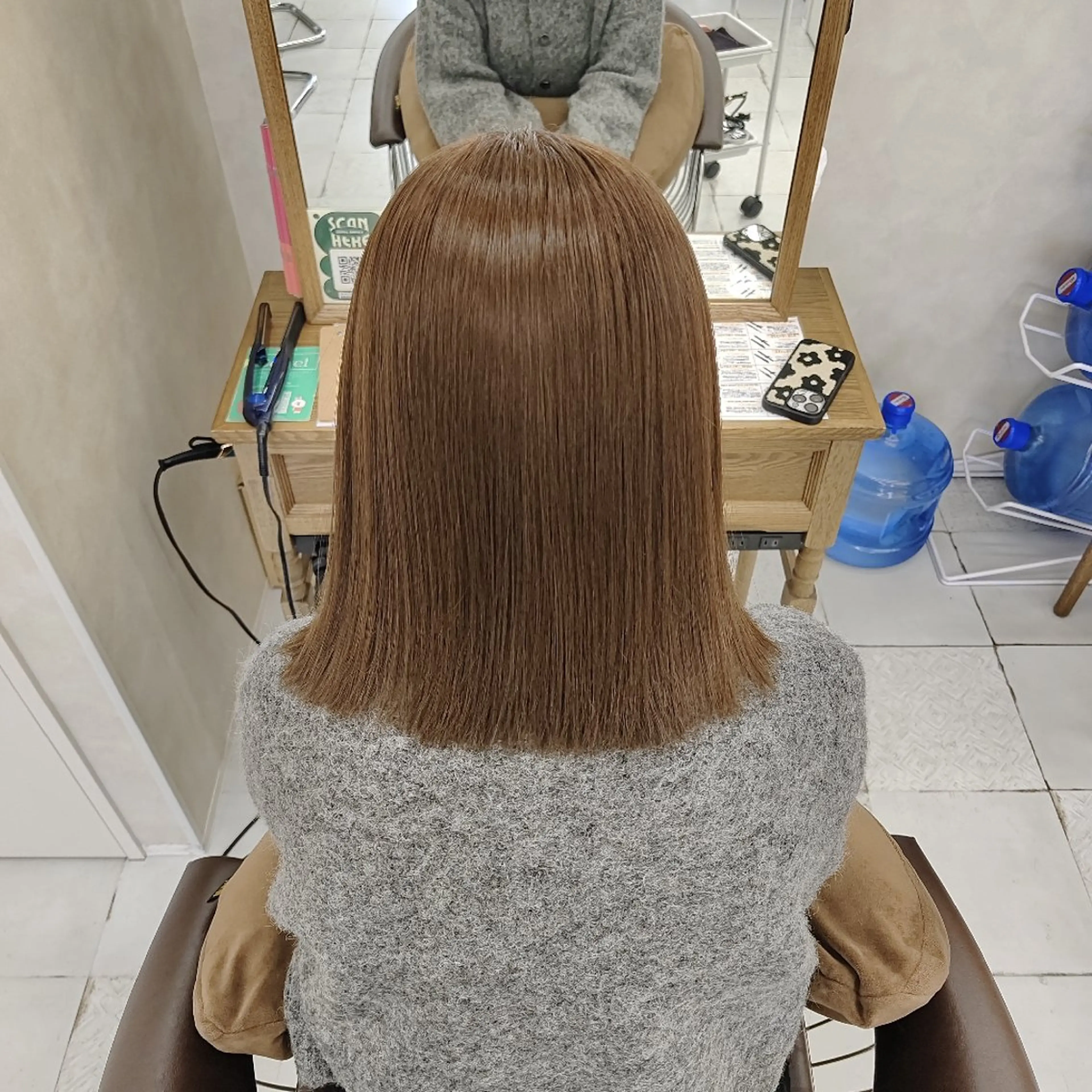 ミディアム 縮毛矯正💎/ 髪質改善ストレートのヘアスタイル