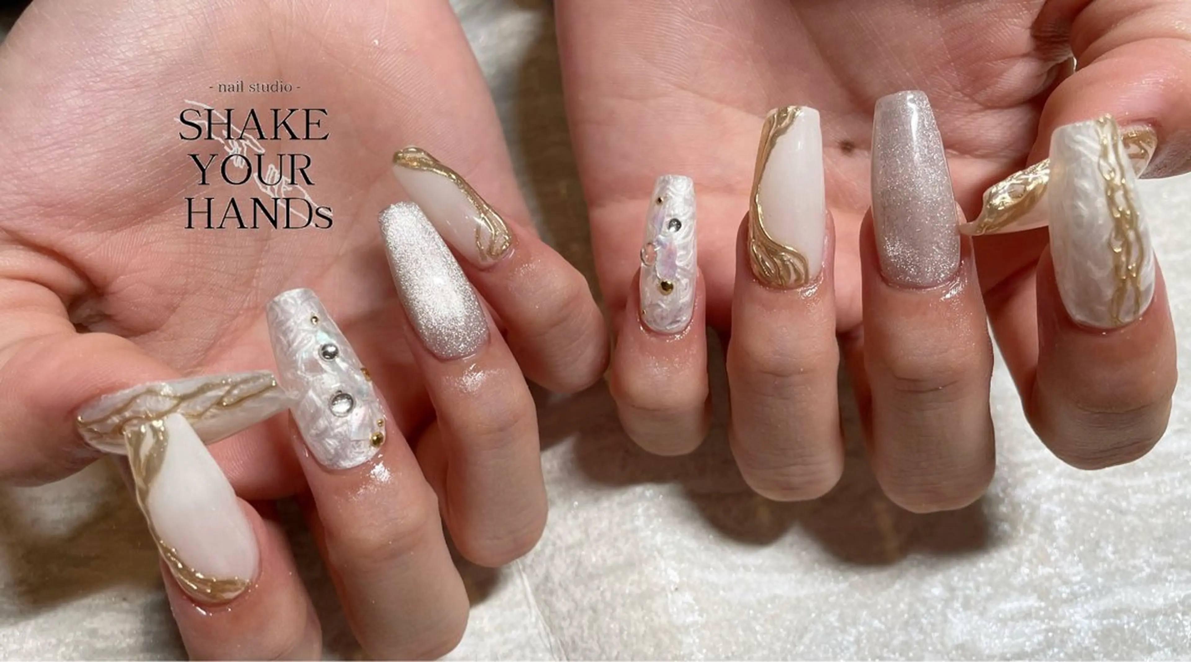 ミニモ学割U24🧑🎓長さだし 持ち込みデザイン スカルプチュアネイルの写真