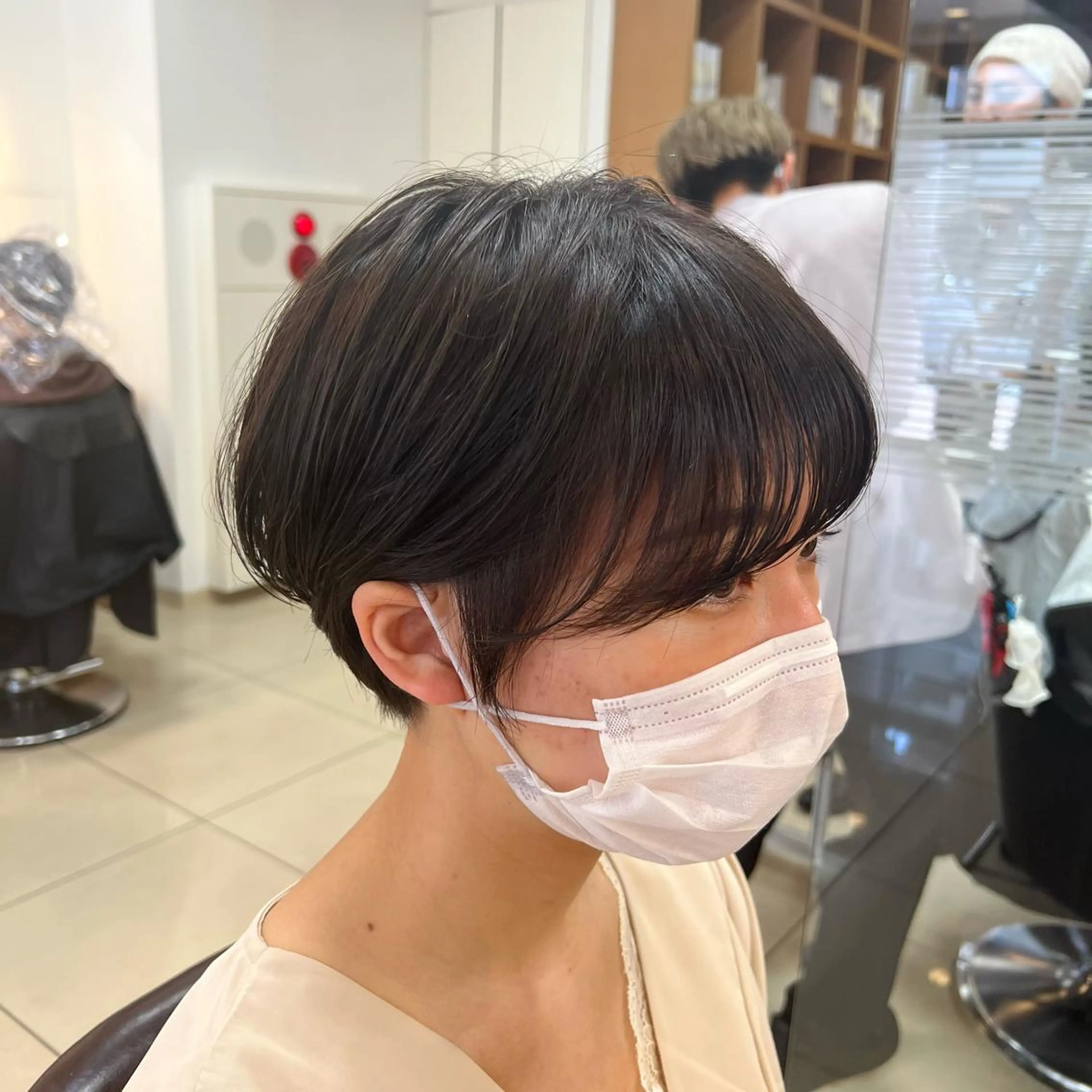 ショート カラー 透明感カラー 茅ヶ崎パーマ特化/ スパイラル/ハルキのヘアスタイル