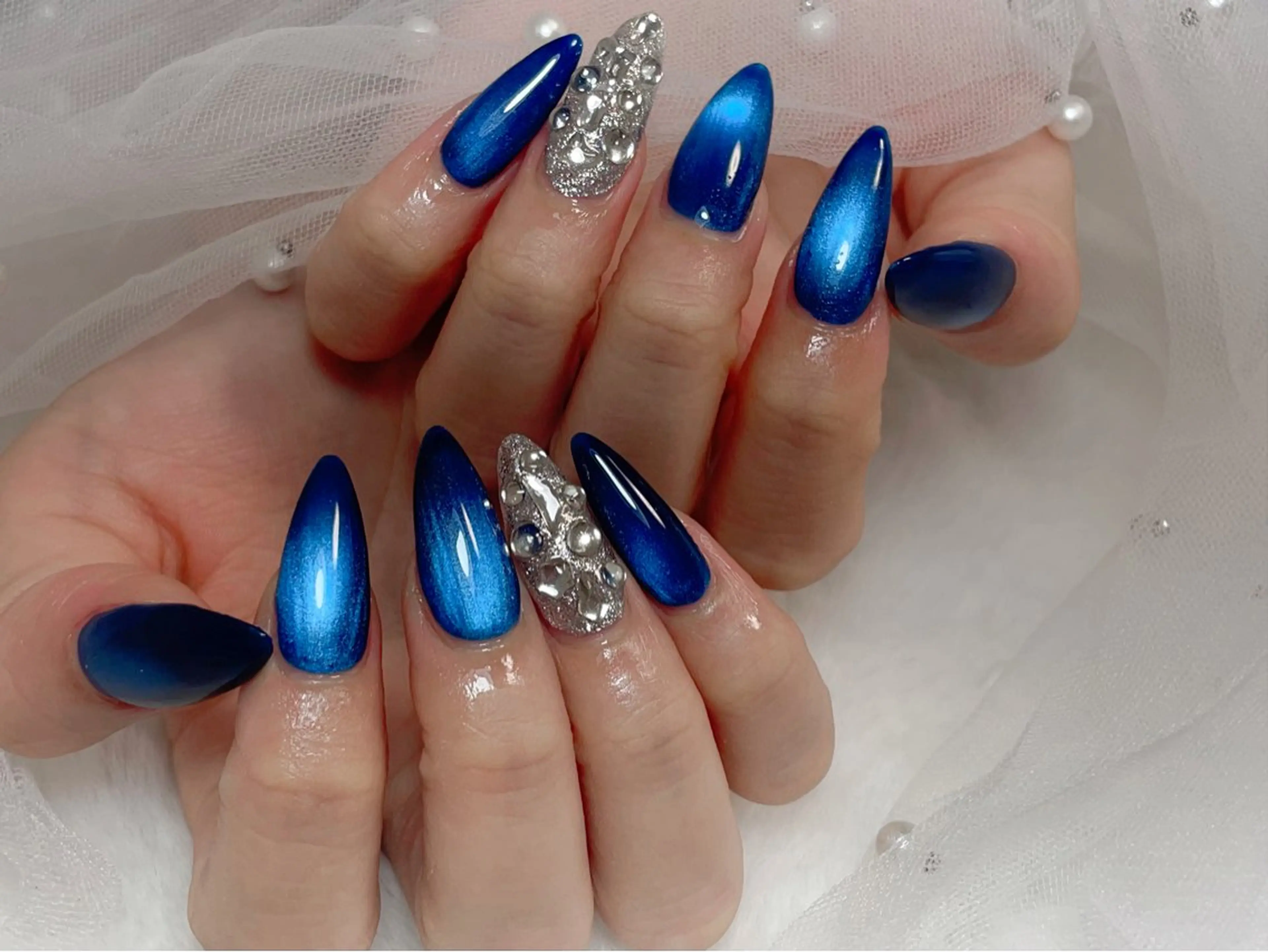 ネイル フットネイル ジェルネイル マグネットネイル パラジェル ハンドネイル B·U Nail大宮 長さだし専門店のネイルデザイン