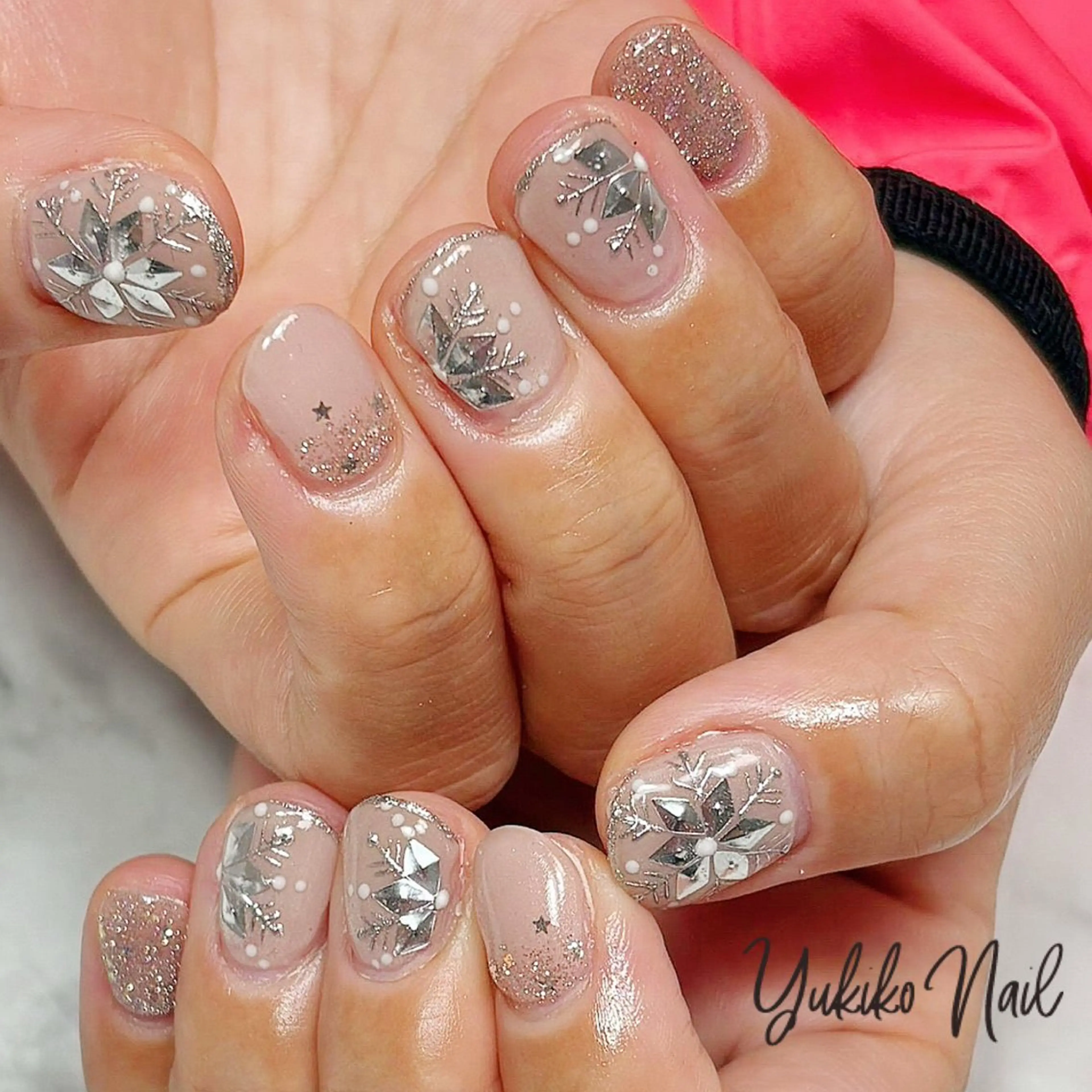 ネイル ホログラムネイル マグネットネイル ハンドネイル ユキコ ネイルのネイルデザイン