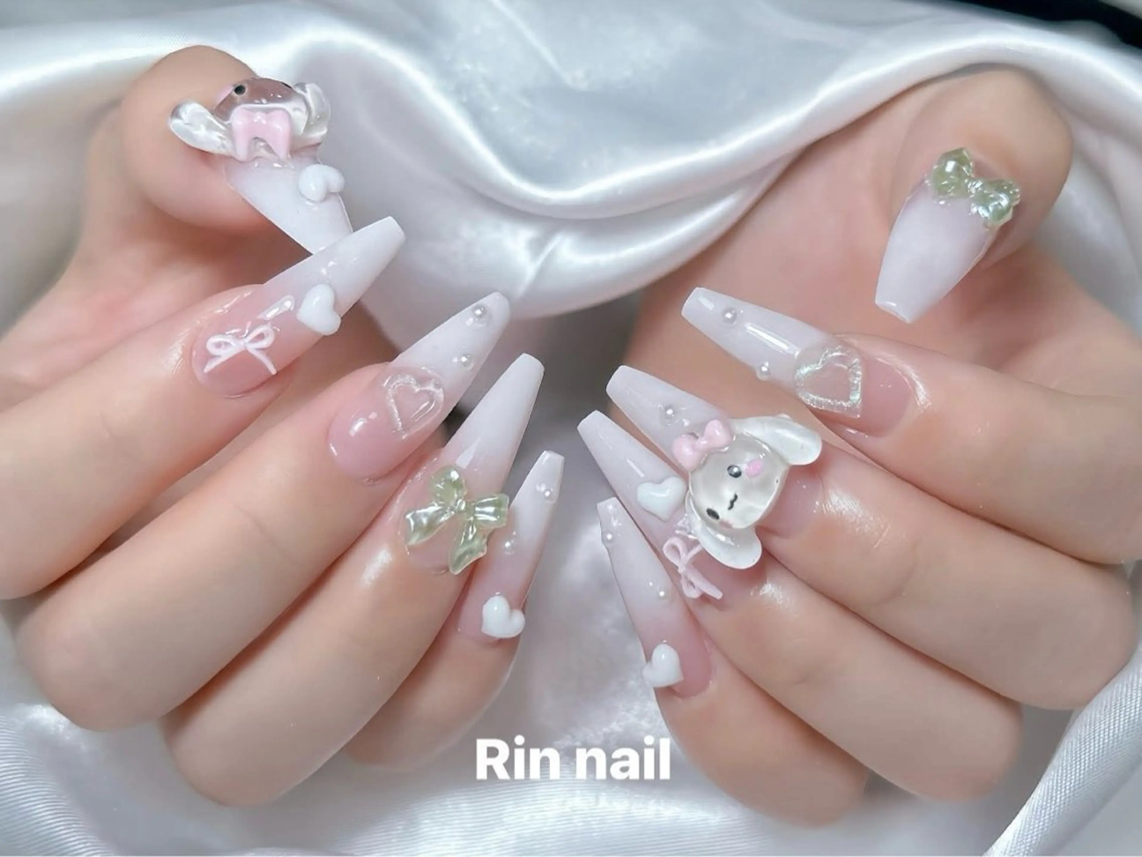 ネイル べっ甲ネイル チークネイル フラッシュネイル フラワーネイル フットネイル ハンドネイル Rin Nail Shinokuboのネイルデザイン