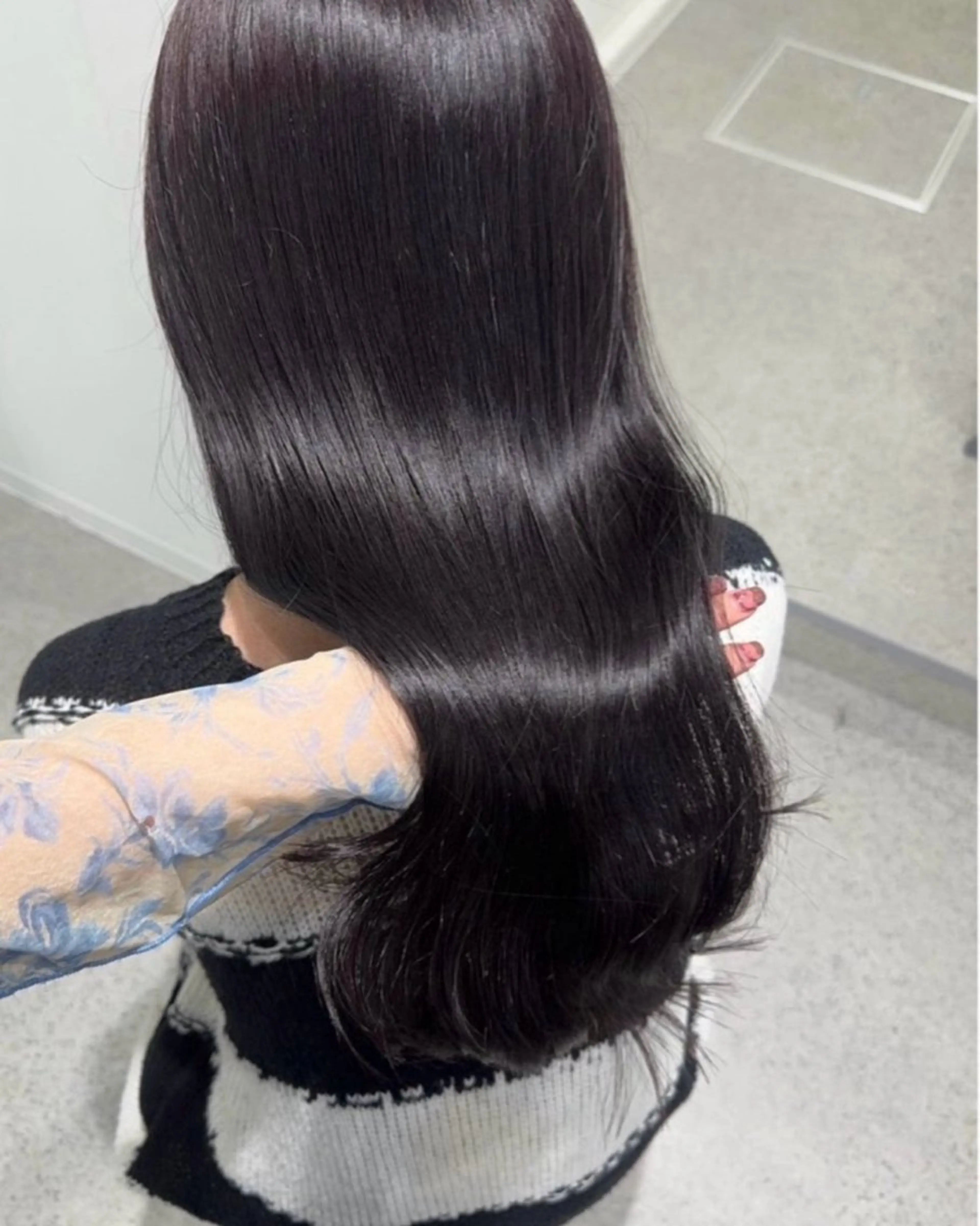 ロング 髪質改善 ヘアカラー トリートメント miku/ラベンダー 透明感カラー🪻❤︎のヘアスタイル