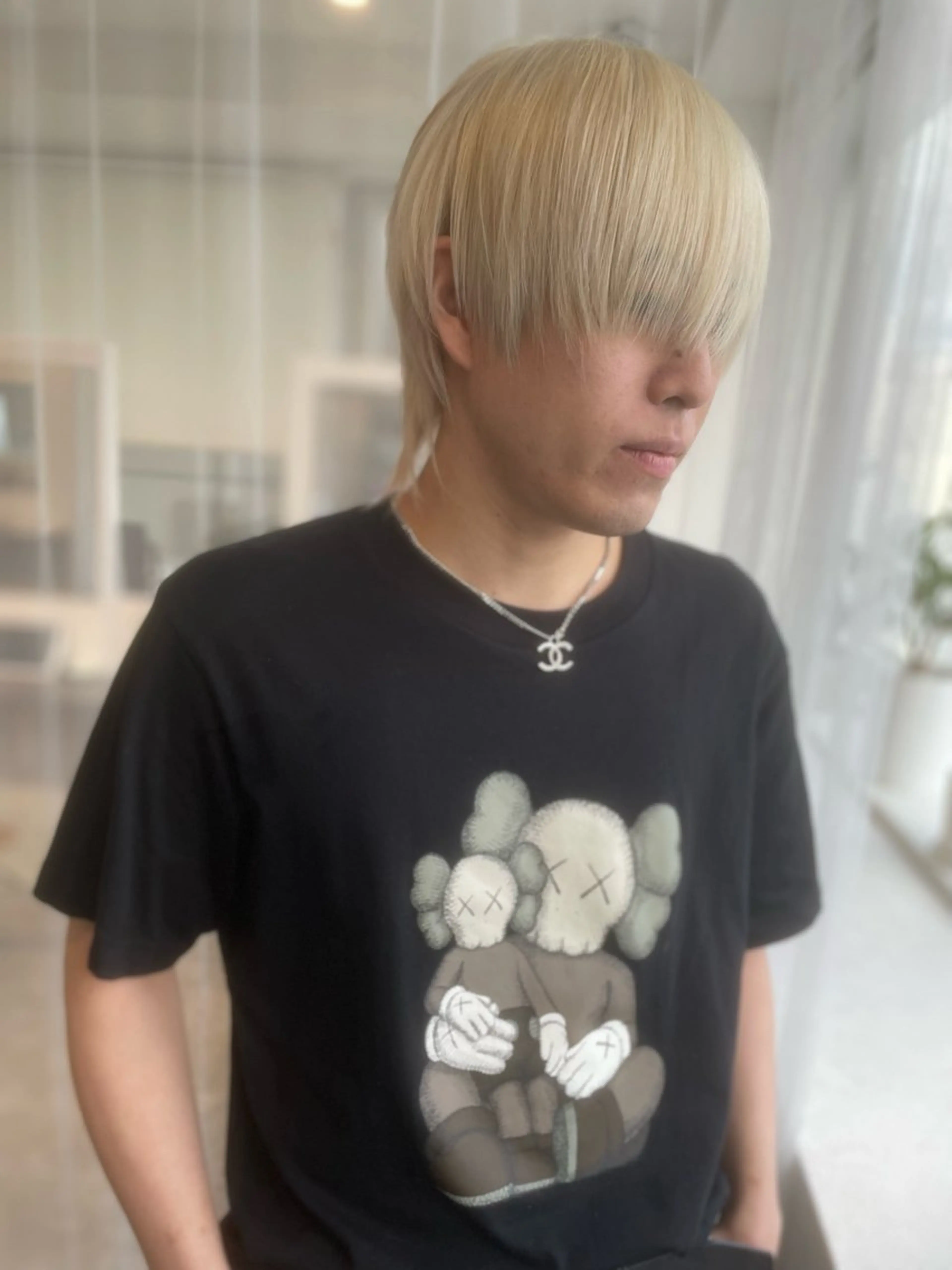 ショート カラー メンズ メンズブリーチ ブリーチ 抜きっぱなしブロンド 京都美容師 塩のヘアスタイル