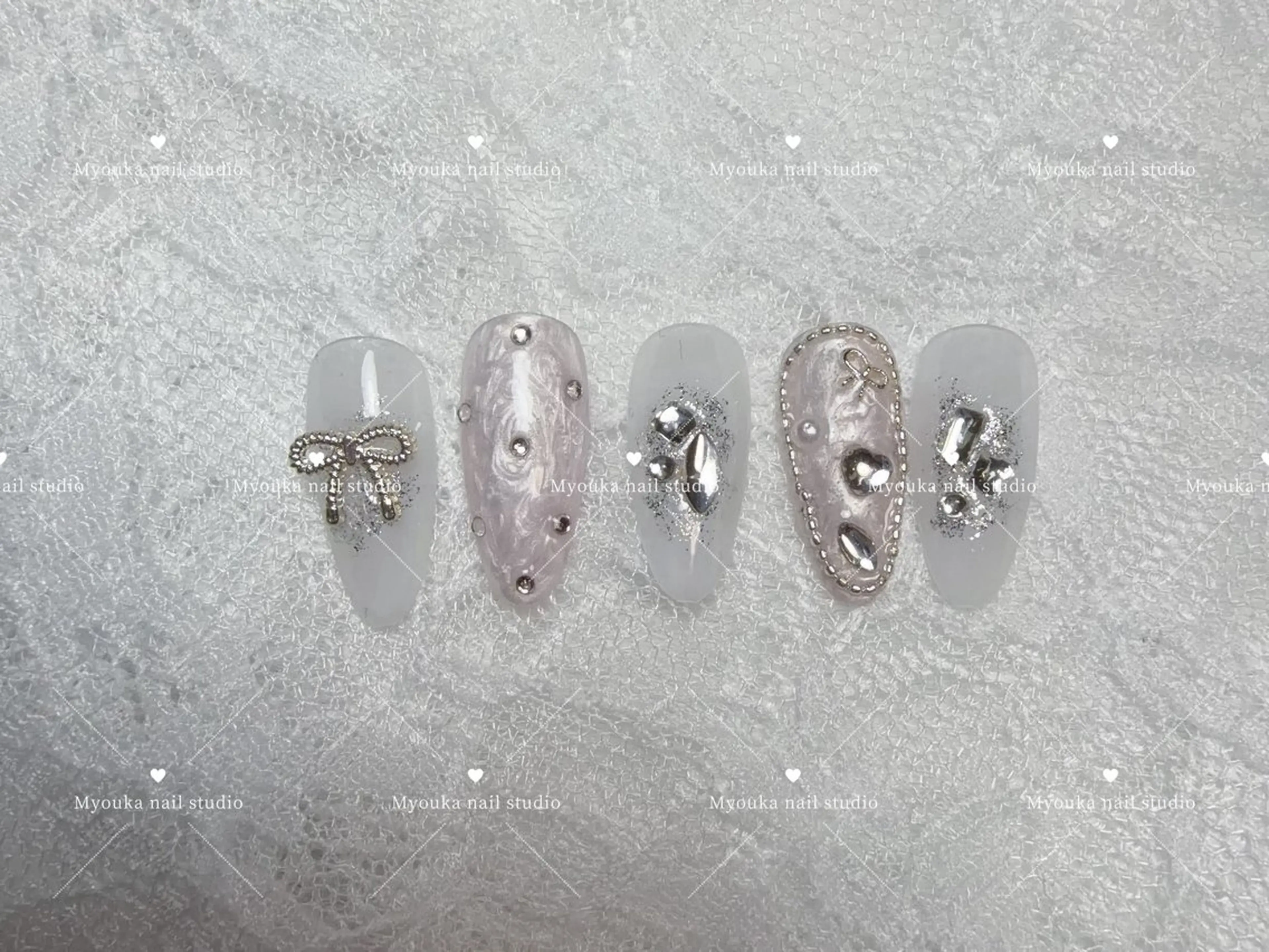 ネイル チークネイル 長さ出し フットネイル ジェルネイル グラデーション ハンドネイル Myouka所属・Myouka 板橋区大山駅前店のネイルデザイン