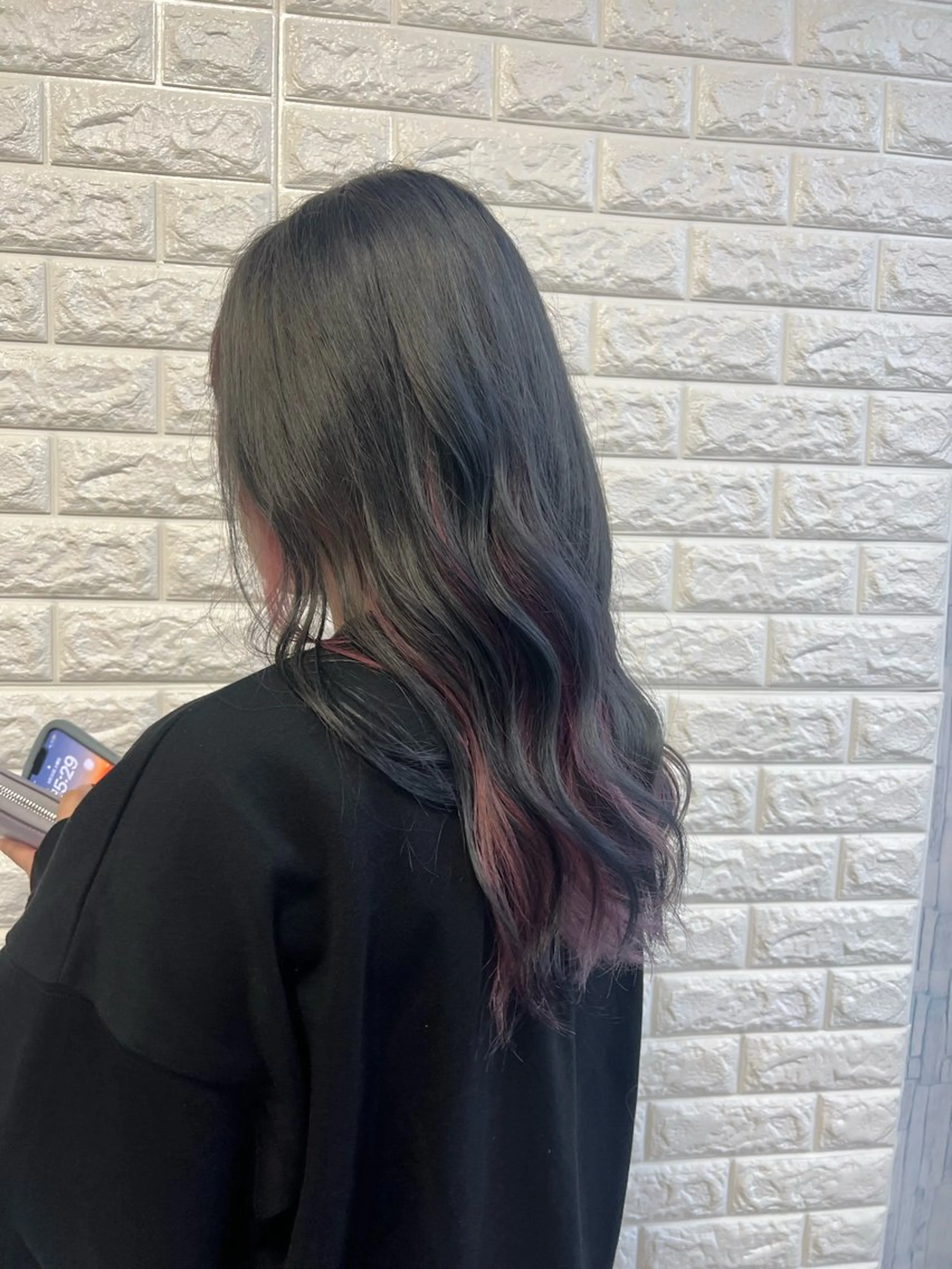 ロング カラー ブリーチ 透明感カラー デザインカラー オレンジ ピンクカラー 💎ハイトーン/ レイヤー💎千田りえのヘアスタイル