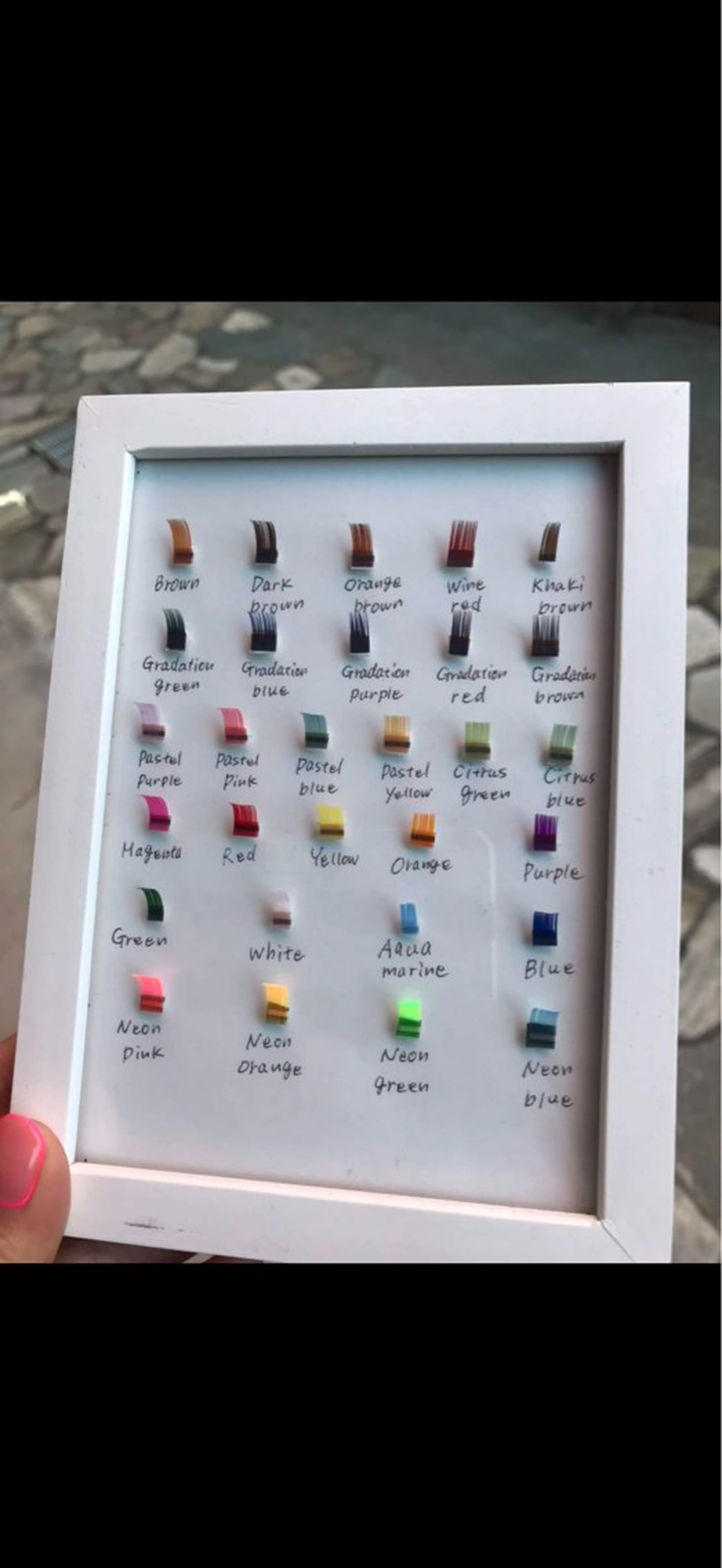 LEDシングルカラーエクステ100本　在庫限りの写真