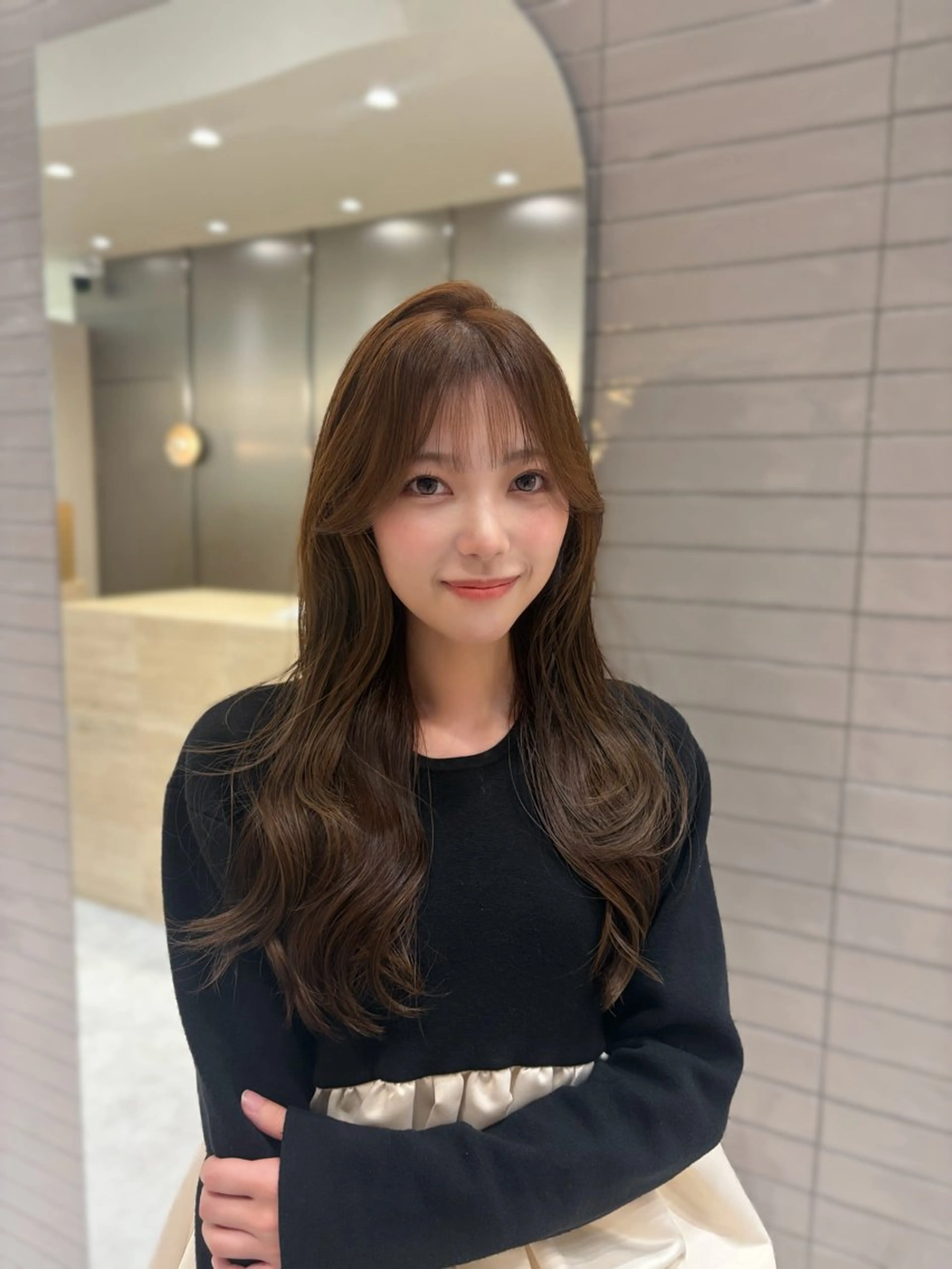 【色落ちまで可愛い♡】透明感カラー➕1STEPトリートメント➕韓国巻き¥6600の写真