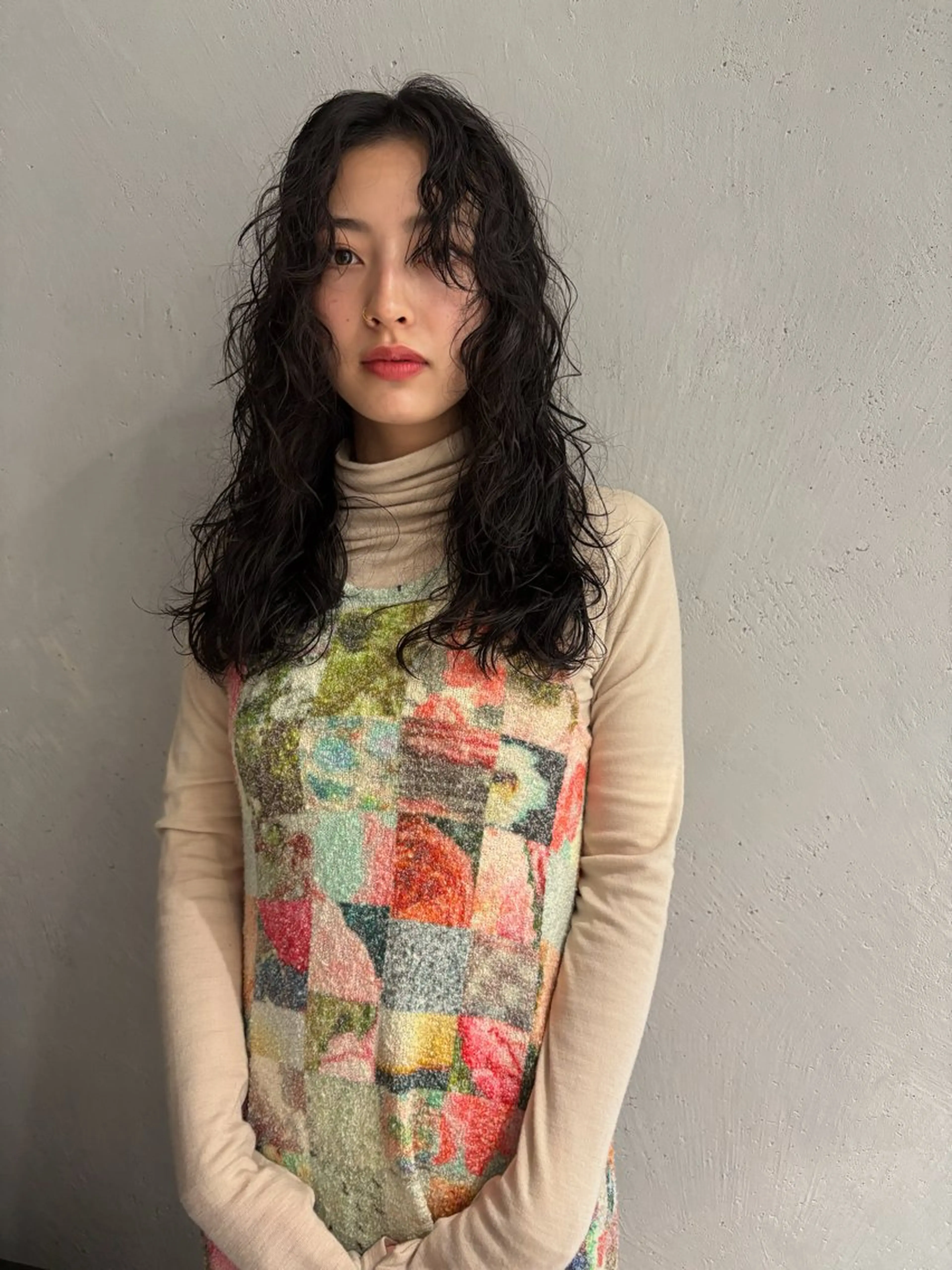 ロング パーマ カット パーマ トリートメント 吉武 茂暉のヘアスタイル