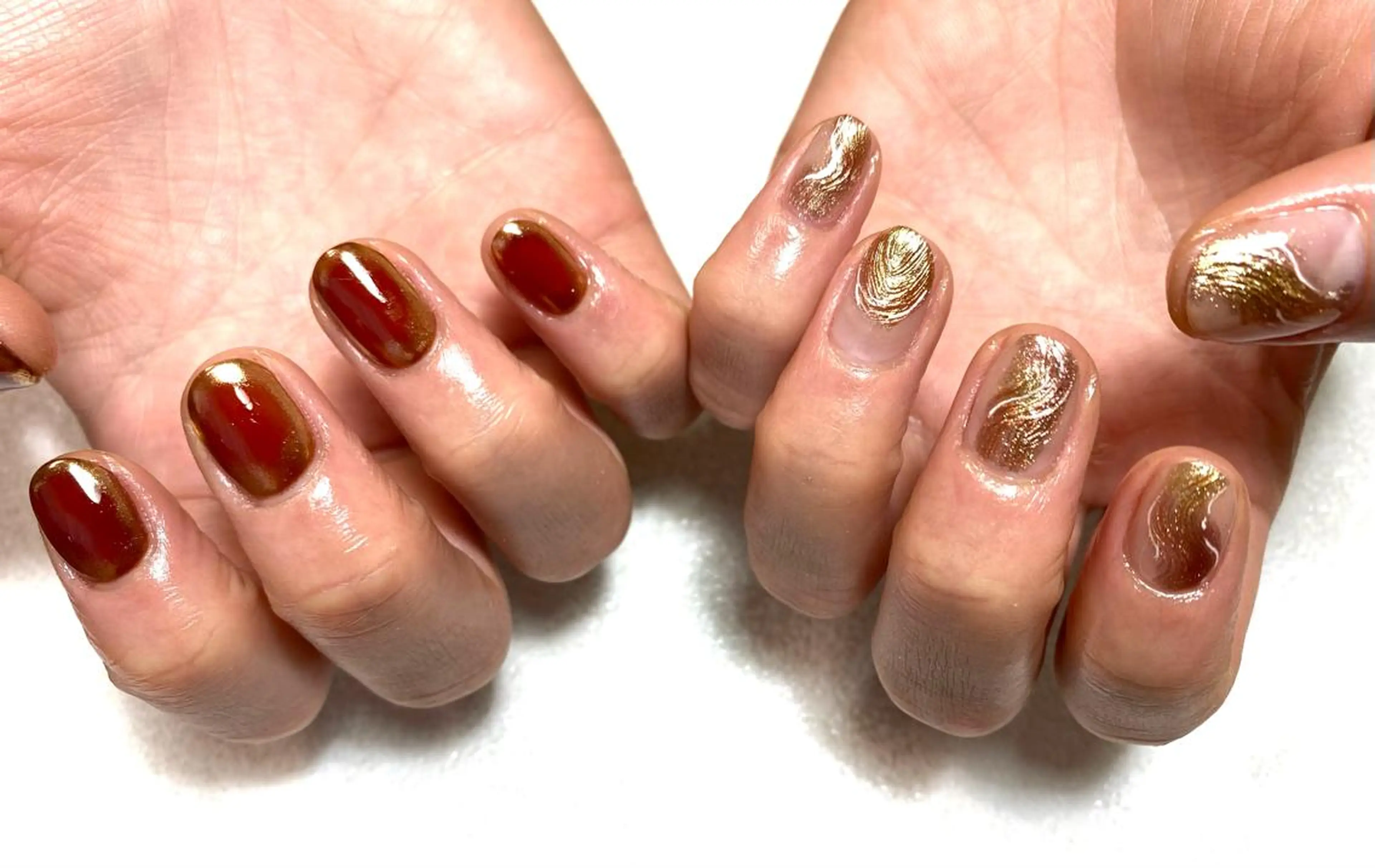 ネイル ジェルネイル ミラーネイル ニュアンスネイル Nroom. /はるのネイルデザイン