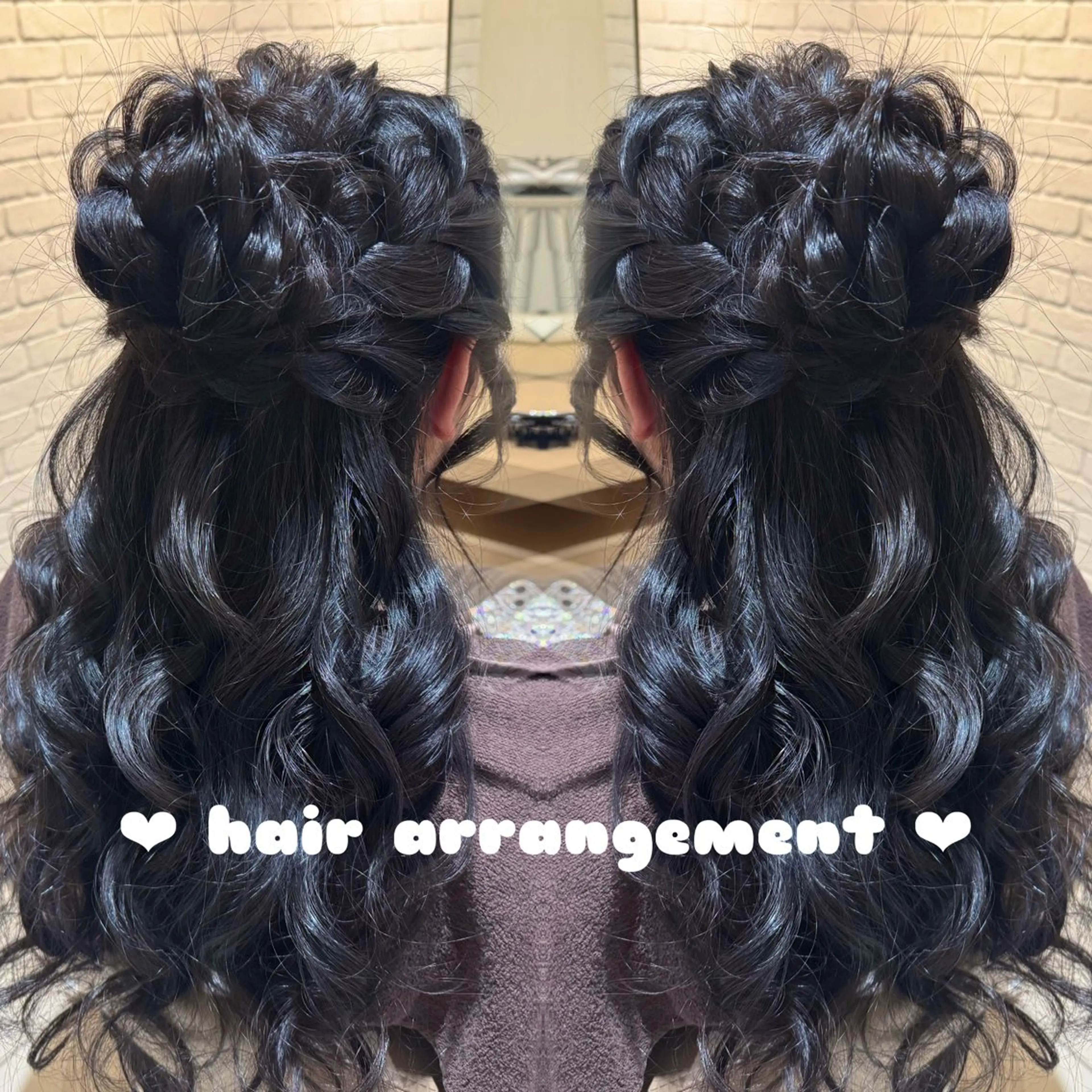 ロング ヘアアレンジ 卒業式のヘアスタイル ヘアセット 🫧🧸カラーヘアメ 🫧MIO🧸🫧のヘアスタイル
