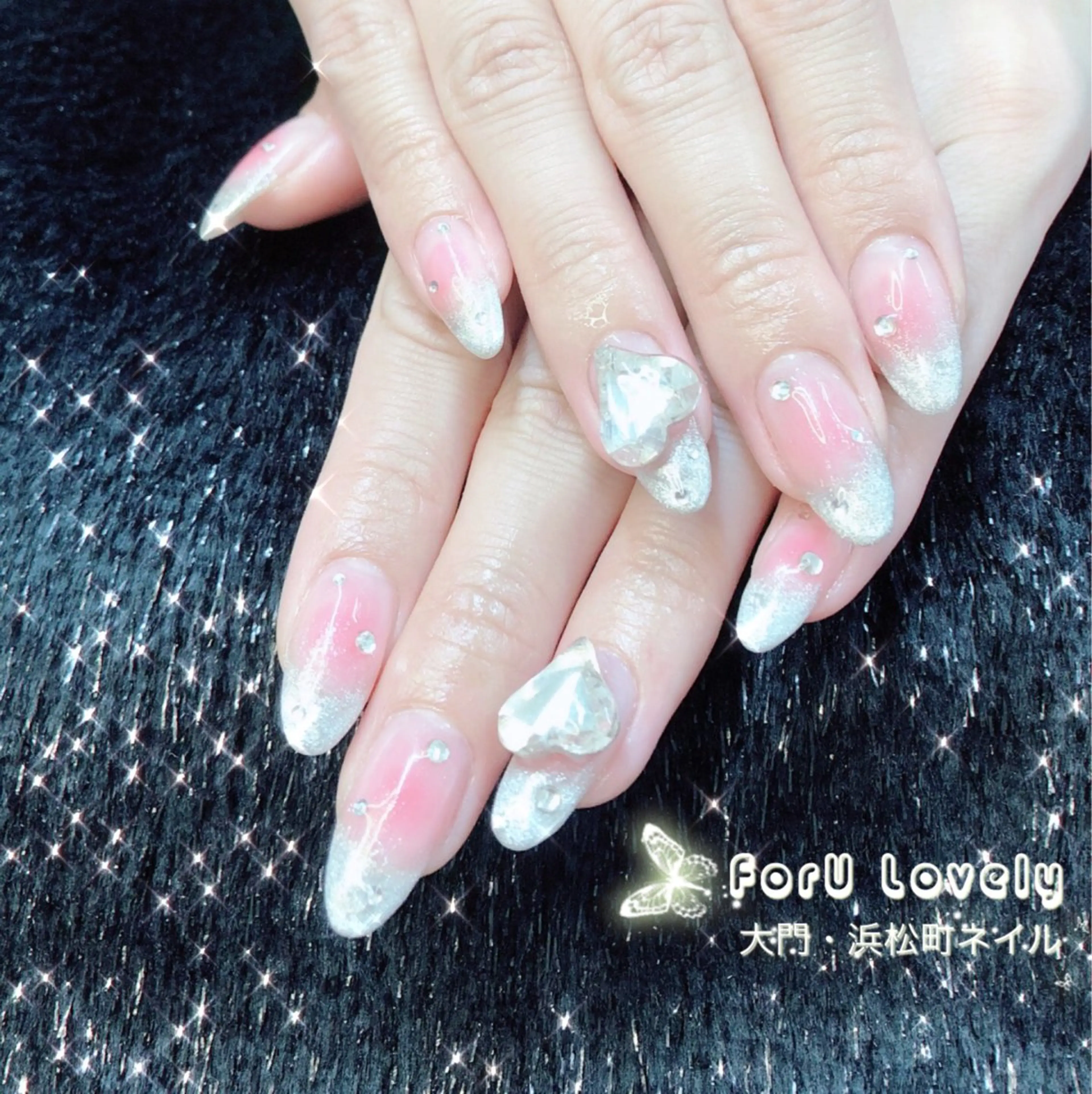 ネイル フットネイル フレンチネイル ジェルネイル ハート 韓国ネイル ハンドネイル ハンドケア 大門浜松町 ネイルのネイルデザイン