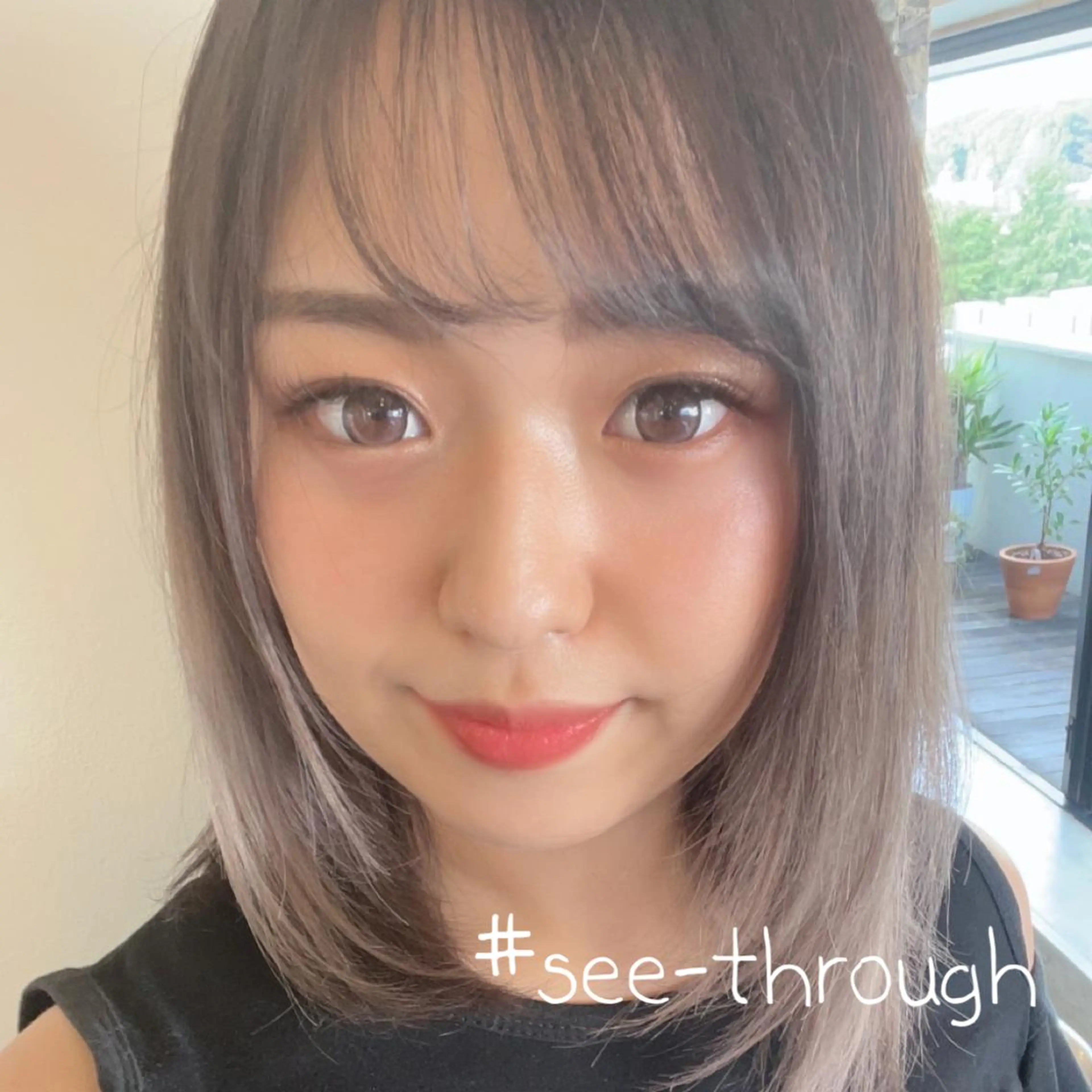 ミディアム カラー くせ毛 顔周りカット 似合わせカット トリートメント 渋谷レイヤーカット❌ 縮毛矯正専門/武田涼のヘアスタイル