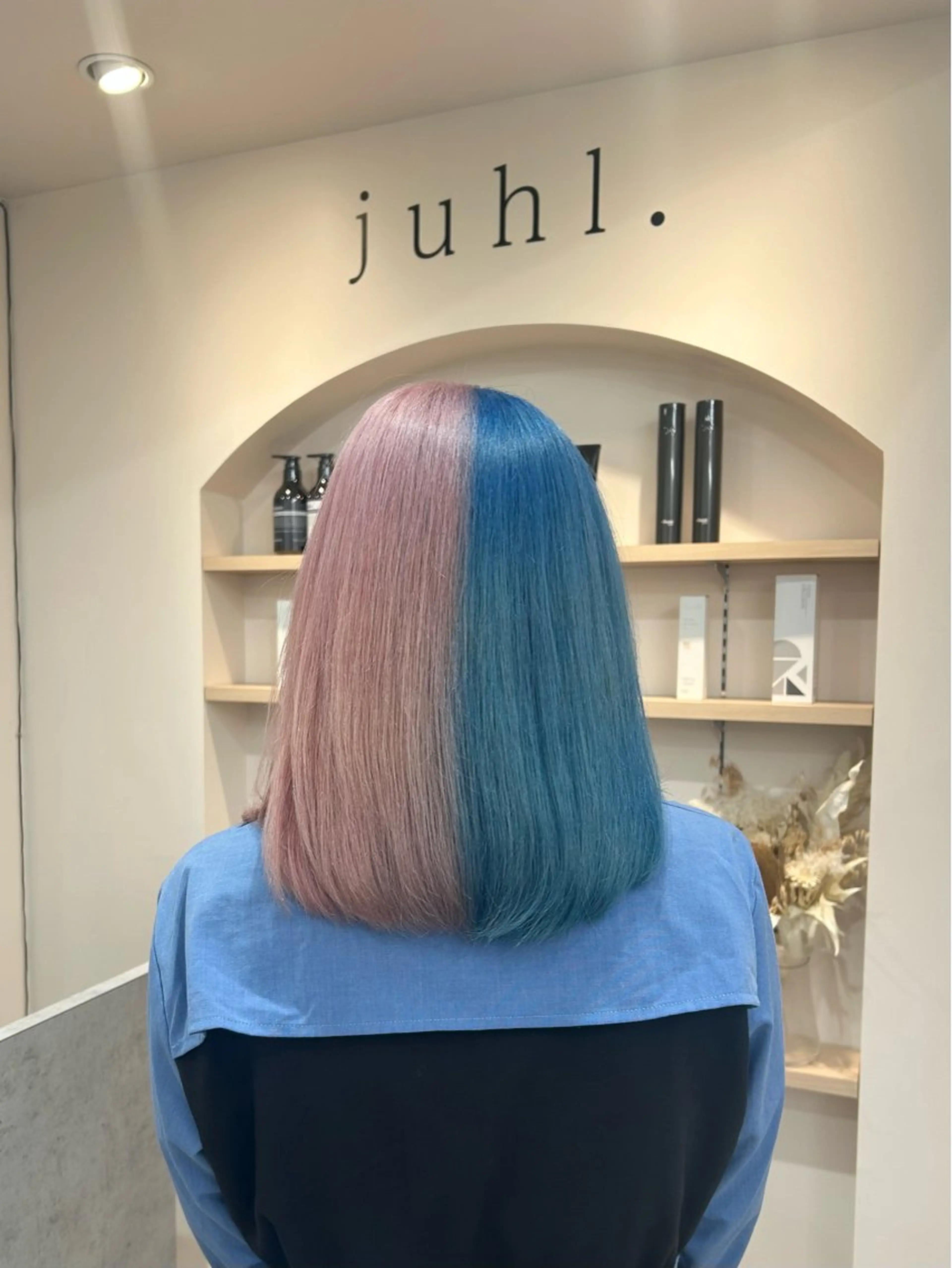ミディアム カラー ブルーカラー ピンクカラー ヘアカラー トリートメント 透明感/ダブルカラー /🌸ERI🌸のヘアスタイル