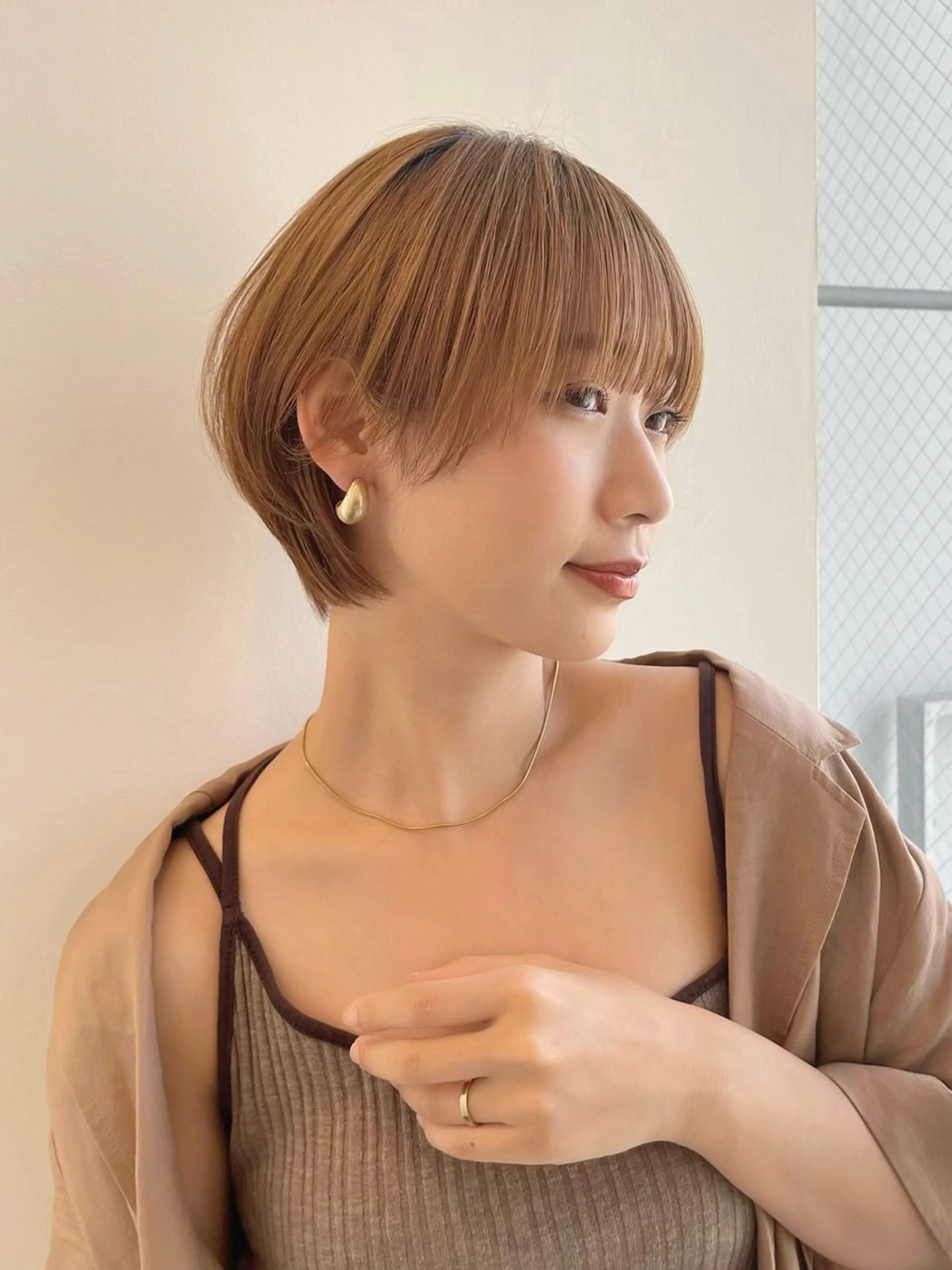 ショート 丸みショート イエローカラー 韓国風ヘア ショートヘア カット ヘアカラー トリートメント ショート・ボブ特化 mahoのその他イメージ