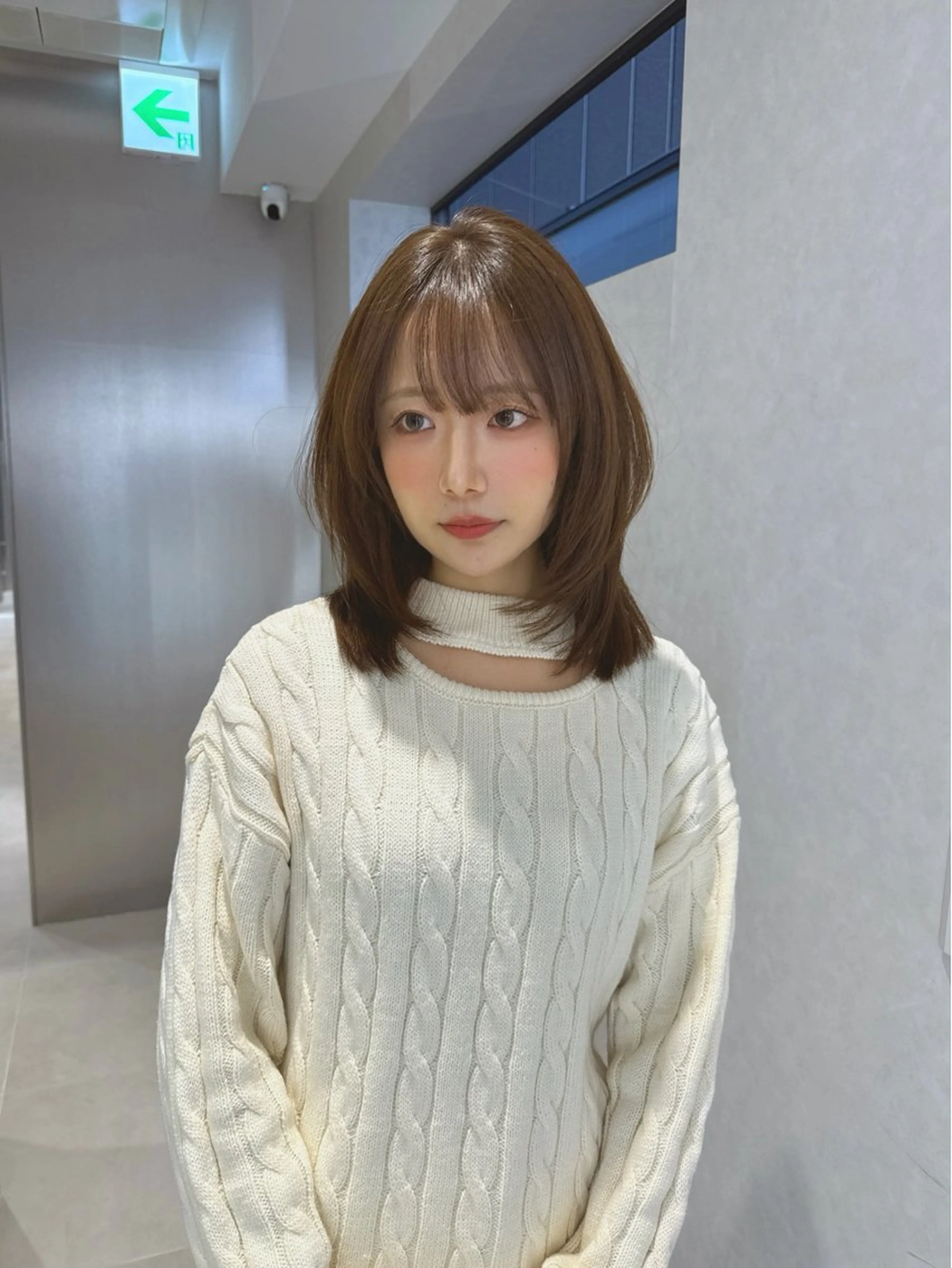 ミディアム カラー カット ヘアカラー トリートメント 矢野 晃平のヘアスタイル