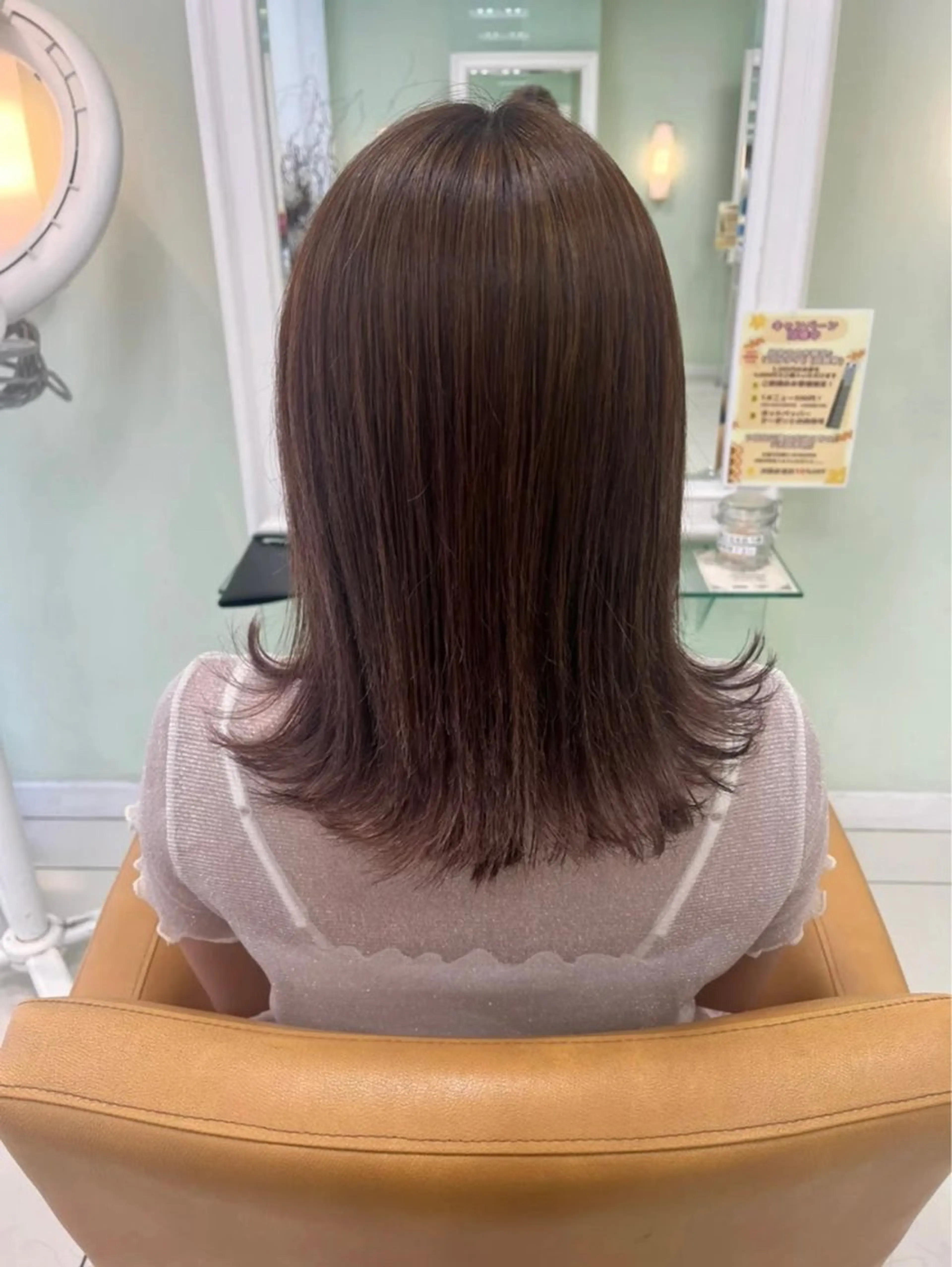 セミロング カラー カットカラーモデル BASSA上石神井店のヘアスタイル