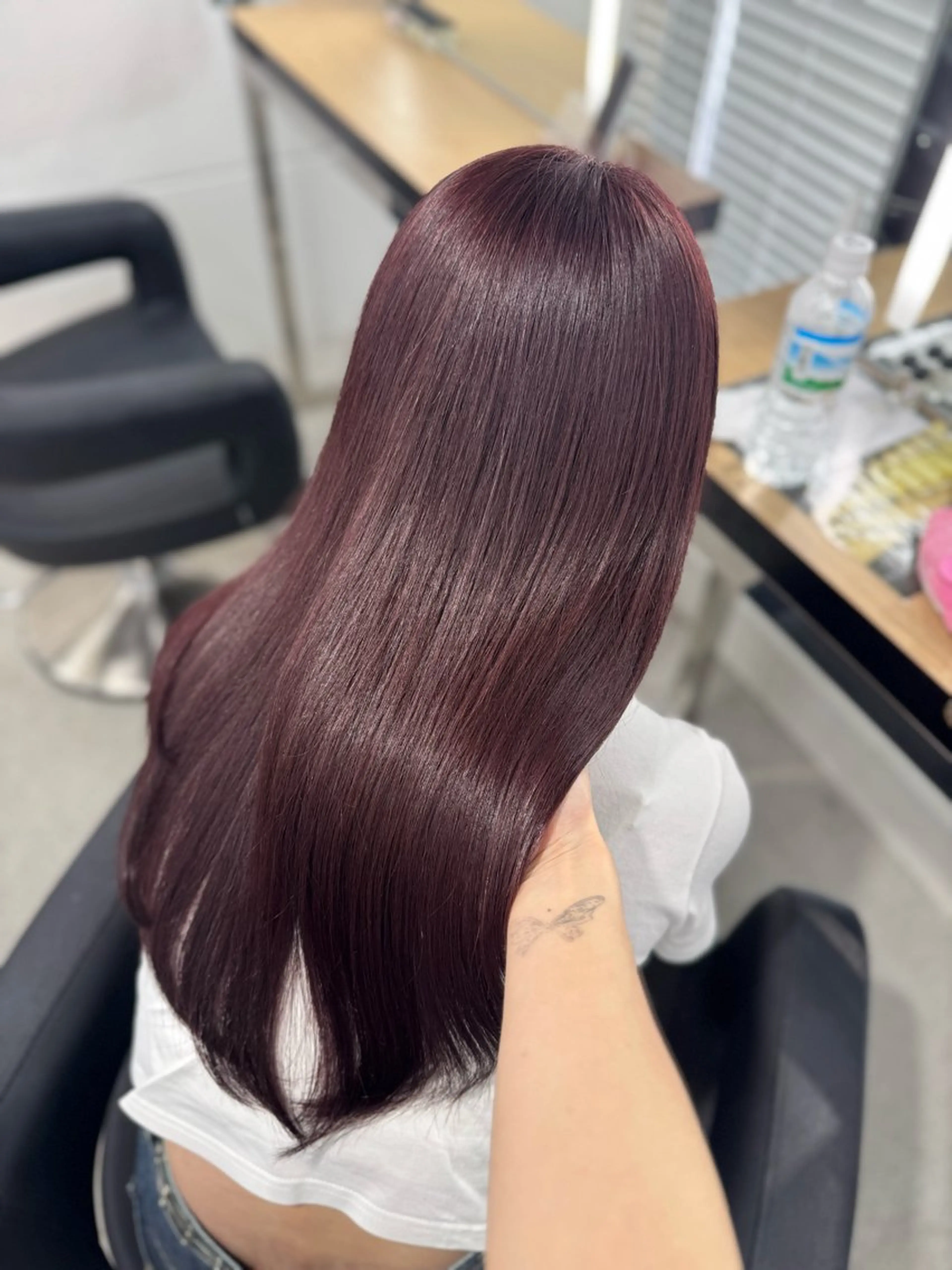 セミロング カラー ヘアアレンジ ヘアカラー トリートメント ヘッドスパ ヘアセット 🤍淡色ピンク&ラベ ンダーYUKI🤍のヘアスタイル