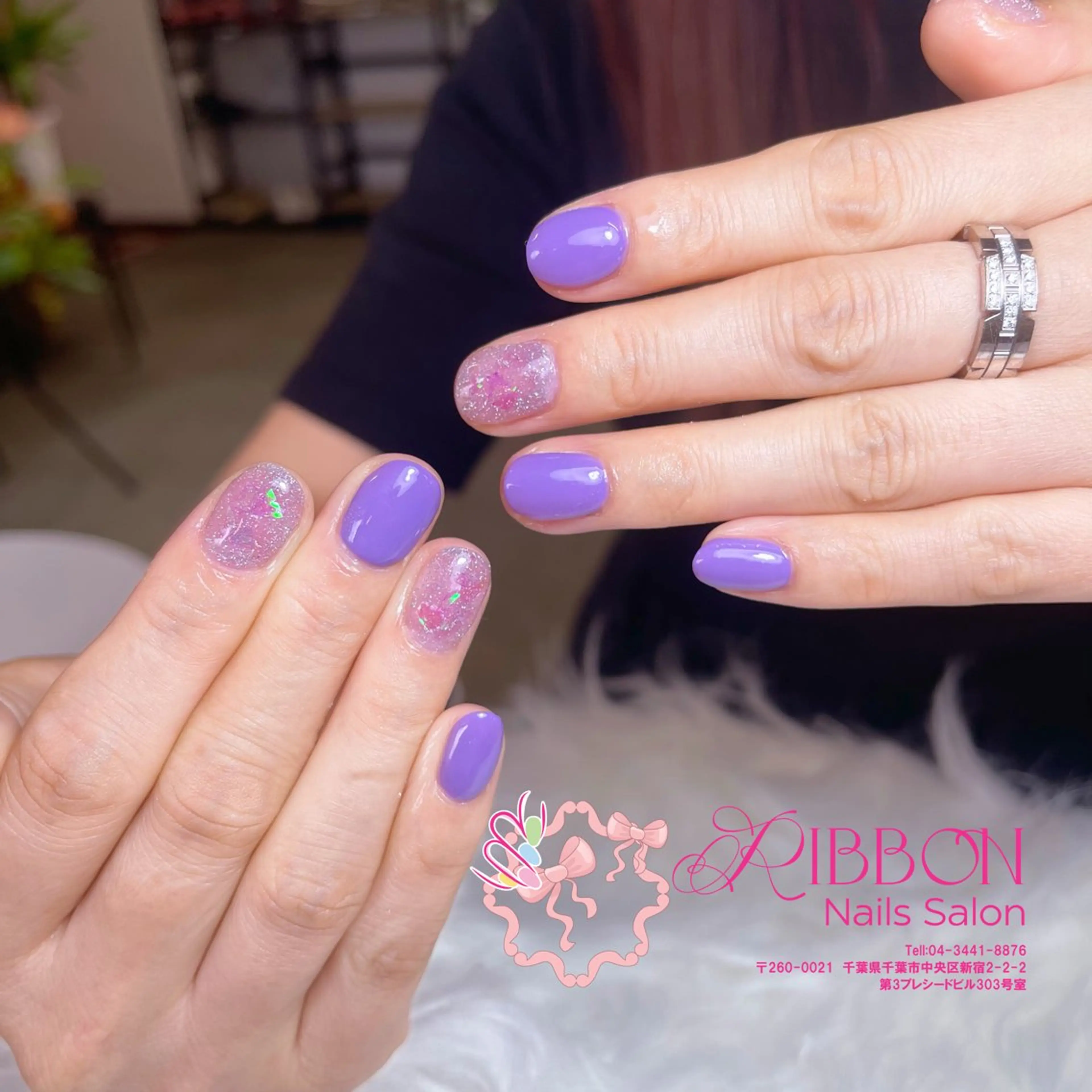ネイル シンプルネイル Ribbonnail salonのネイルデザイン