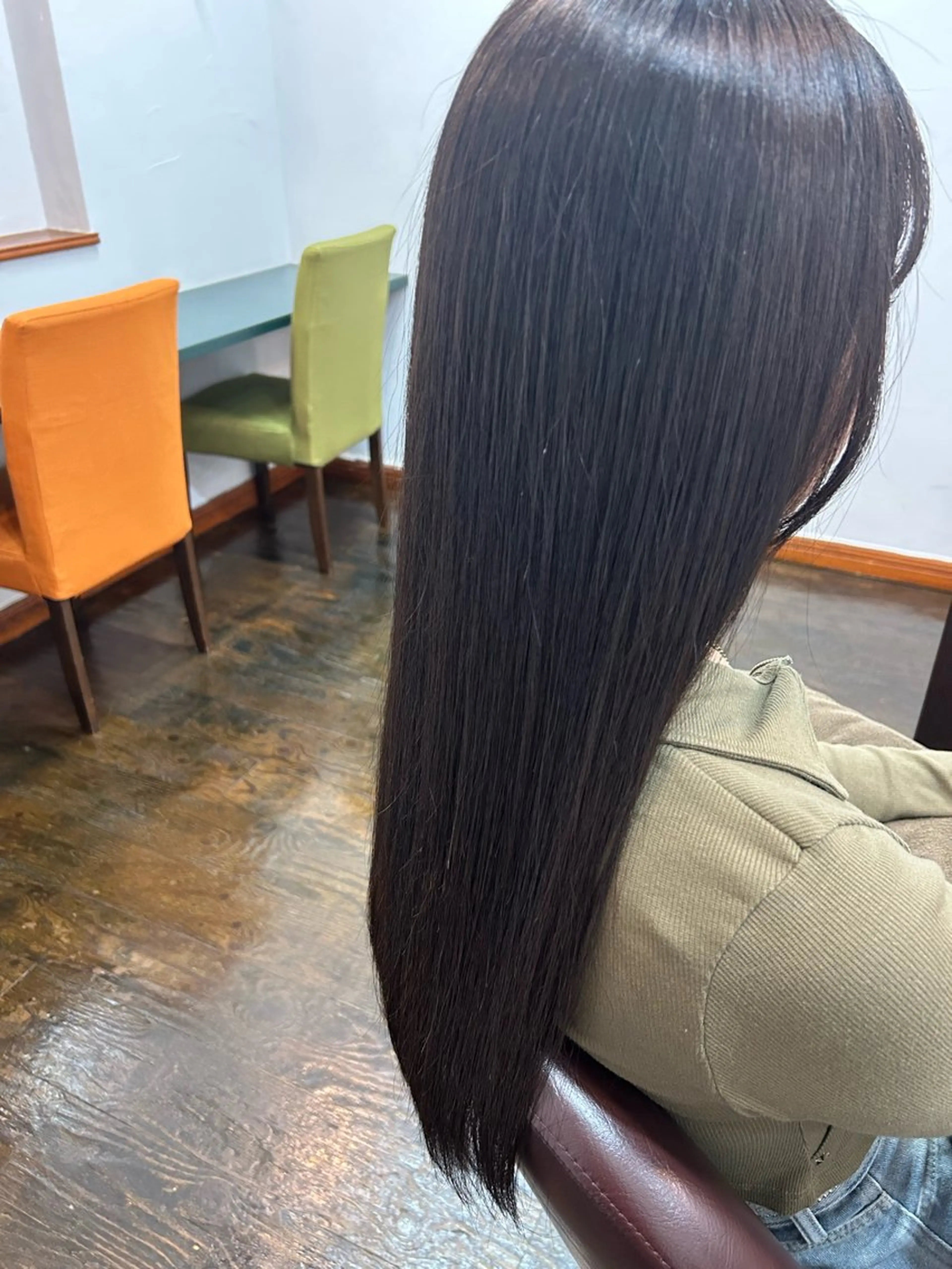 ロング ボブ ハイライト 髪質改善 レイヤーカット 縮毛矯正 カット 縮毛矯正 康本将輝 ♦️髪質改善♦️のヘアスタイル