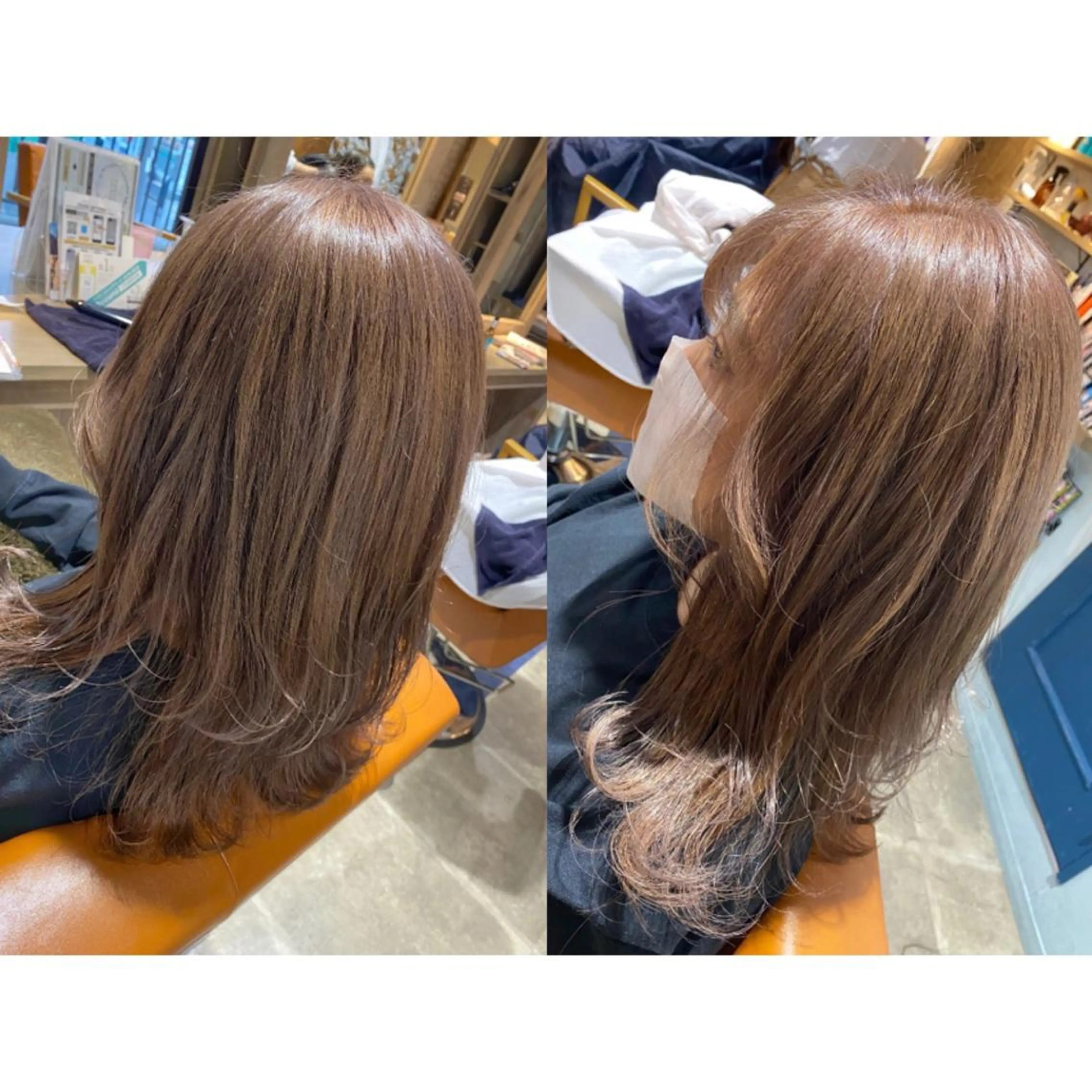 カラー ベージュカラー ブリーチ ミルクティーベージュ カット 縮毛矯正 トリートメント 🐻結んで可愛い hair EMI🐻のヘアスタイル
