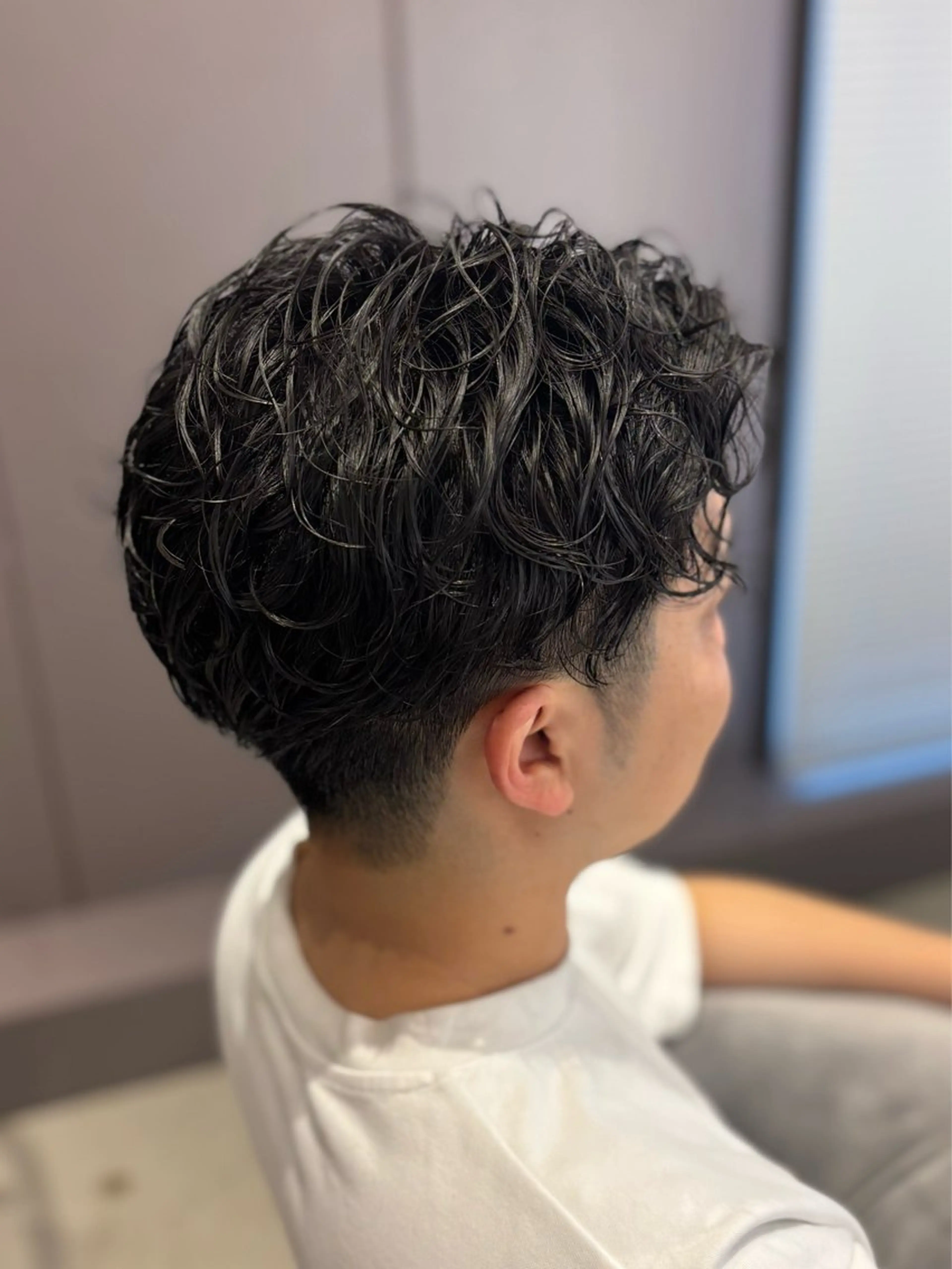 ショート パーマ メンズ カット パーマ 🎼レイヤー/透明感 カラー/nene♬のヘアスタイル