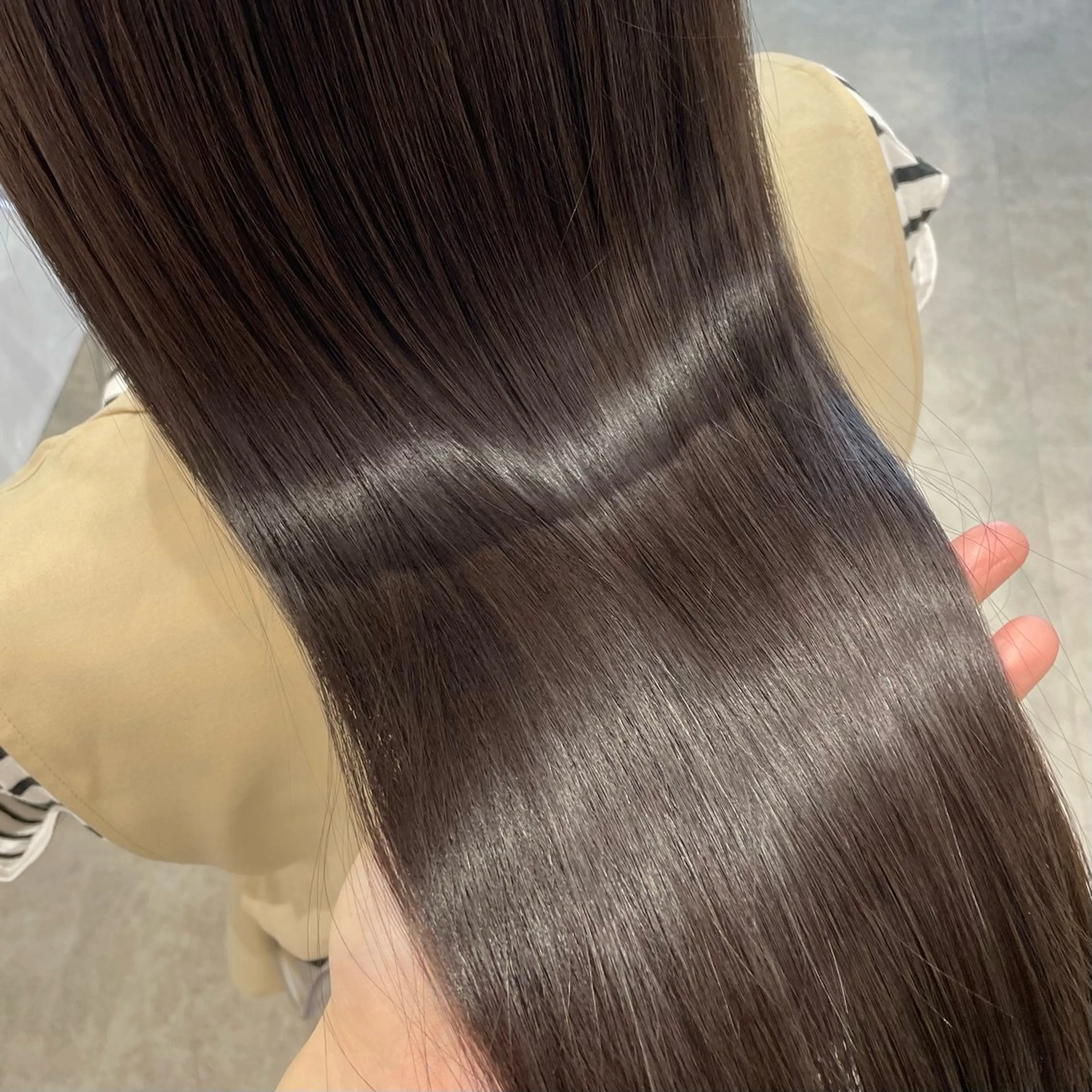 ロング カラー パーマ ヘアアレンジ メンズ 髪質改善 トリートメント 酸性ストレート ストレートパーマ mona/ ストレートスタイル✨のヘアスタイル