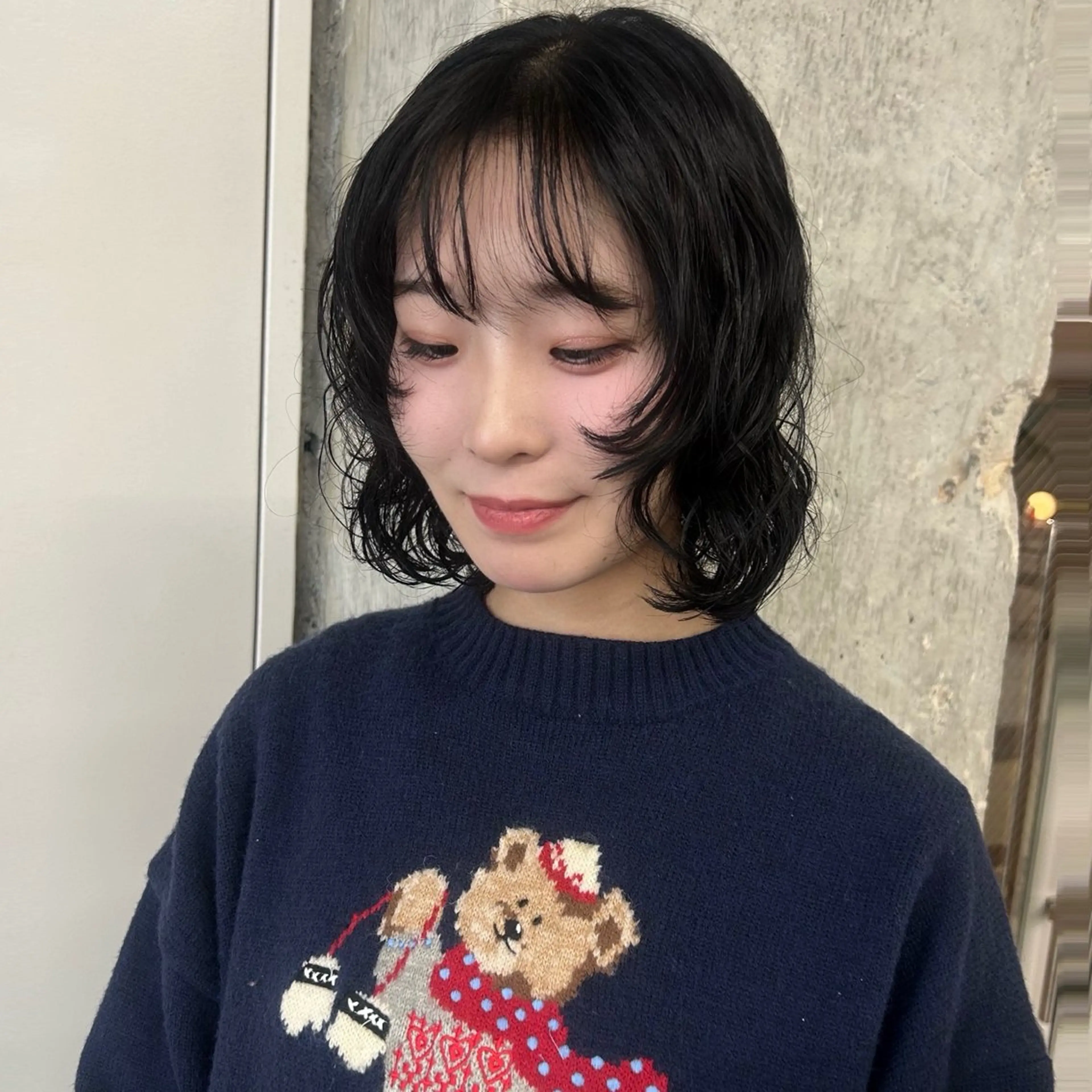 ミディアム カラー パーマ カット ヘアカラー パーマ 伊藤ほのか/パーマ /酸性ストレートのヘアスタイル