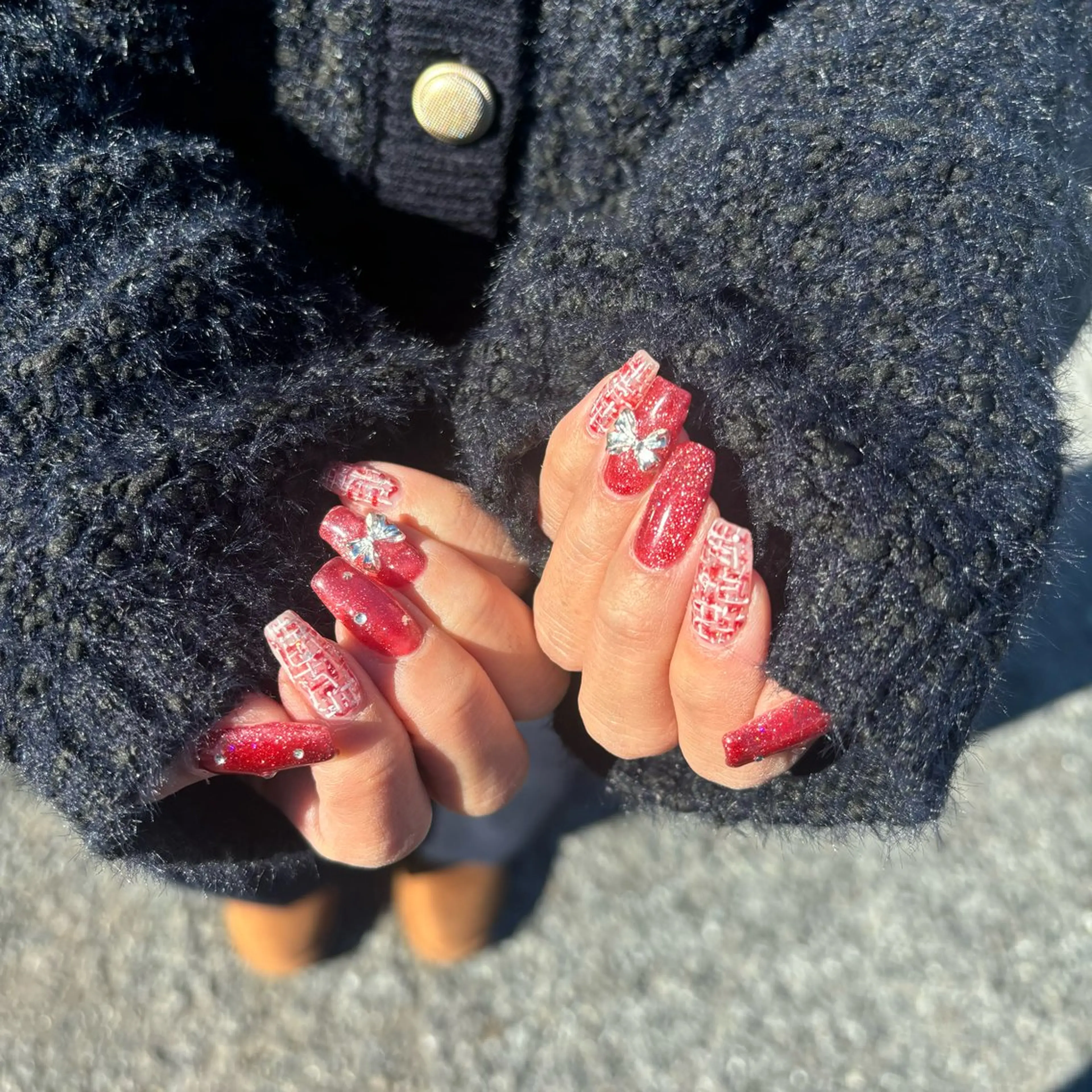 ネイル リボン ハンドネイル San＆Lily madokaのネイルデザイン